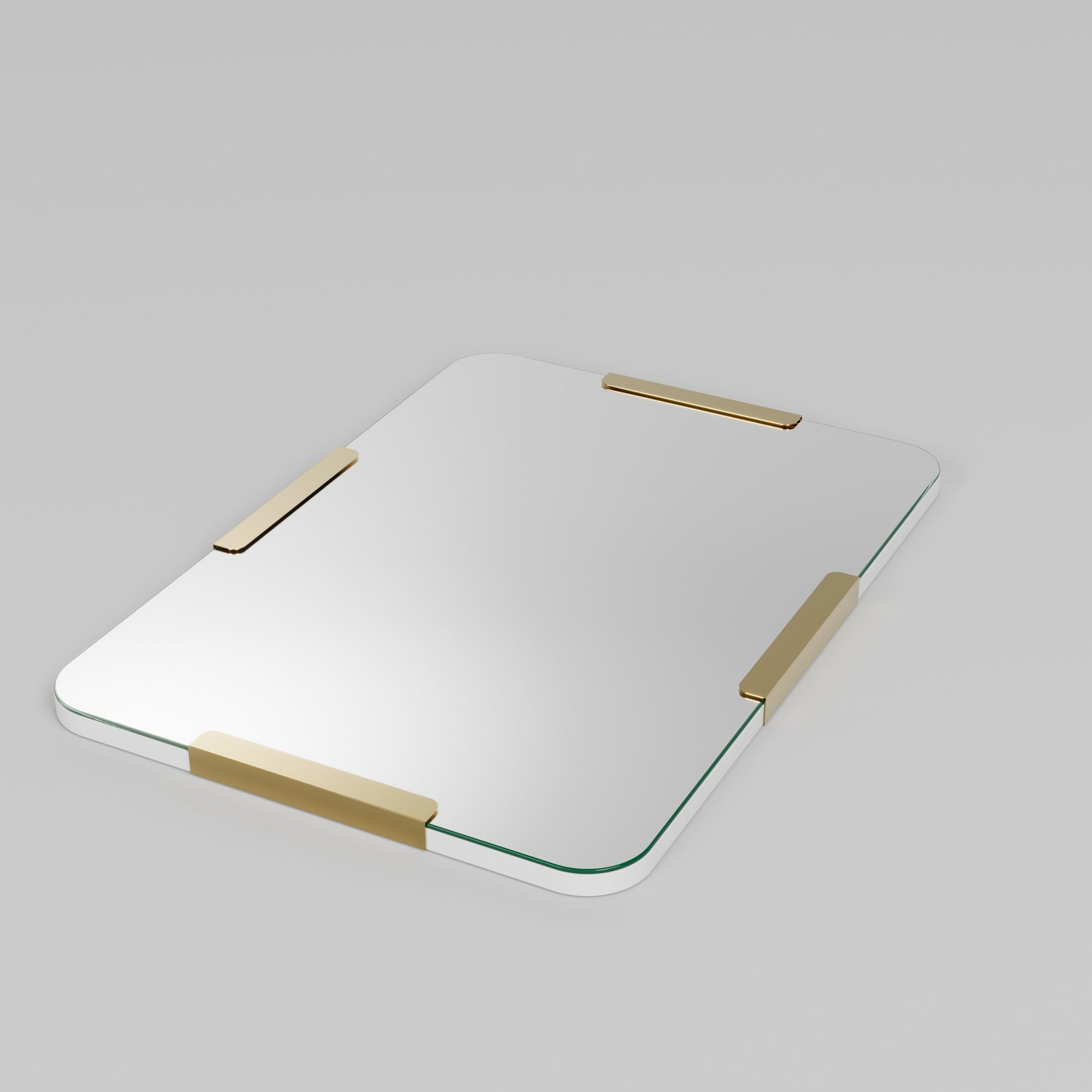 Espelho decorativo dourado elegante, 50 x 70 cm | 100% metal, 18 mm de espessura | Perfeito para decoração de casa, sala de estar e entrada