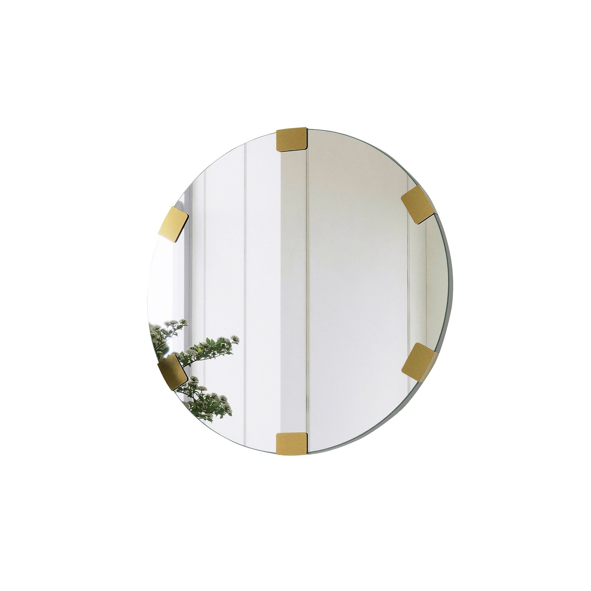 Espelho decorativo elegante, 60 cm de diâmetro, acabamento dourado | 100% papelão, 18 mm de espessura | Perfeito para decoração de casa e interiores elegantes