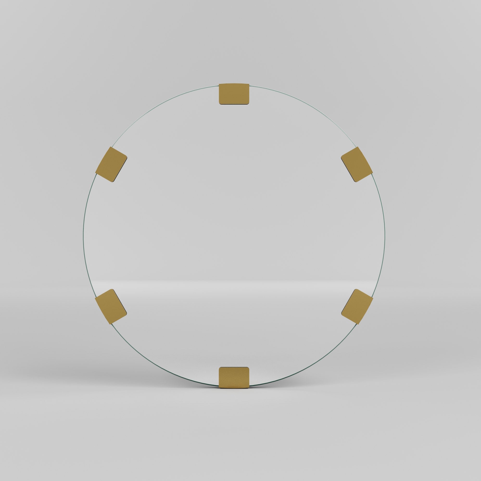 Espelho decorativo elegante, 60 cm de diâmetro, acabamento dourado | 100% papelão, 18 mm de espessura | Perfeito para decoração de casa e interiores elegantes