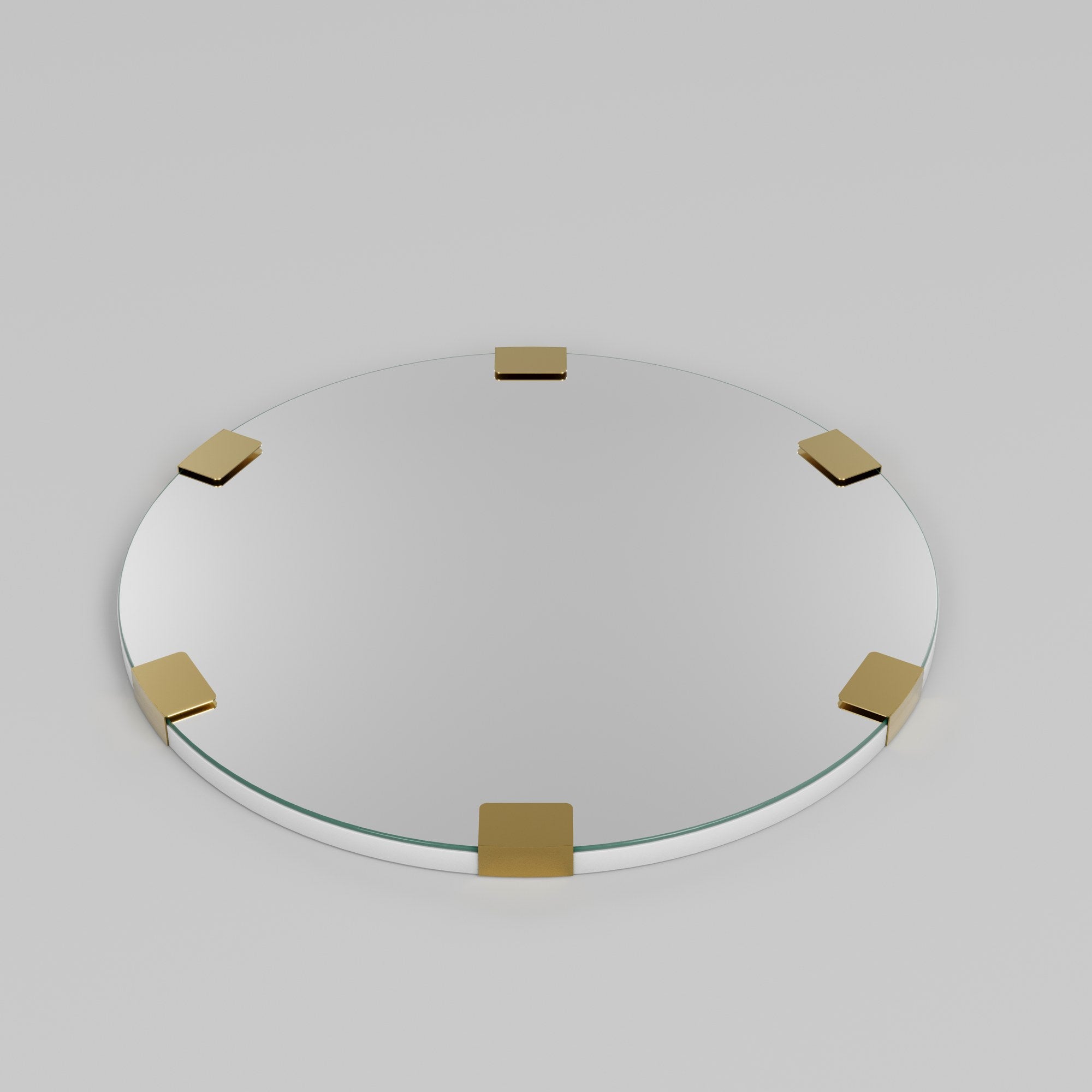 Espelho decorativo elegante, 60 cm de diâmetro, acabamento dourado | 100% papelão, 18 mm de espessura | Perfeito para decoração de casa e interiores elegantes