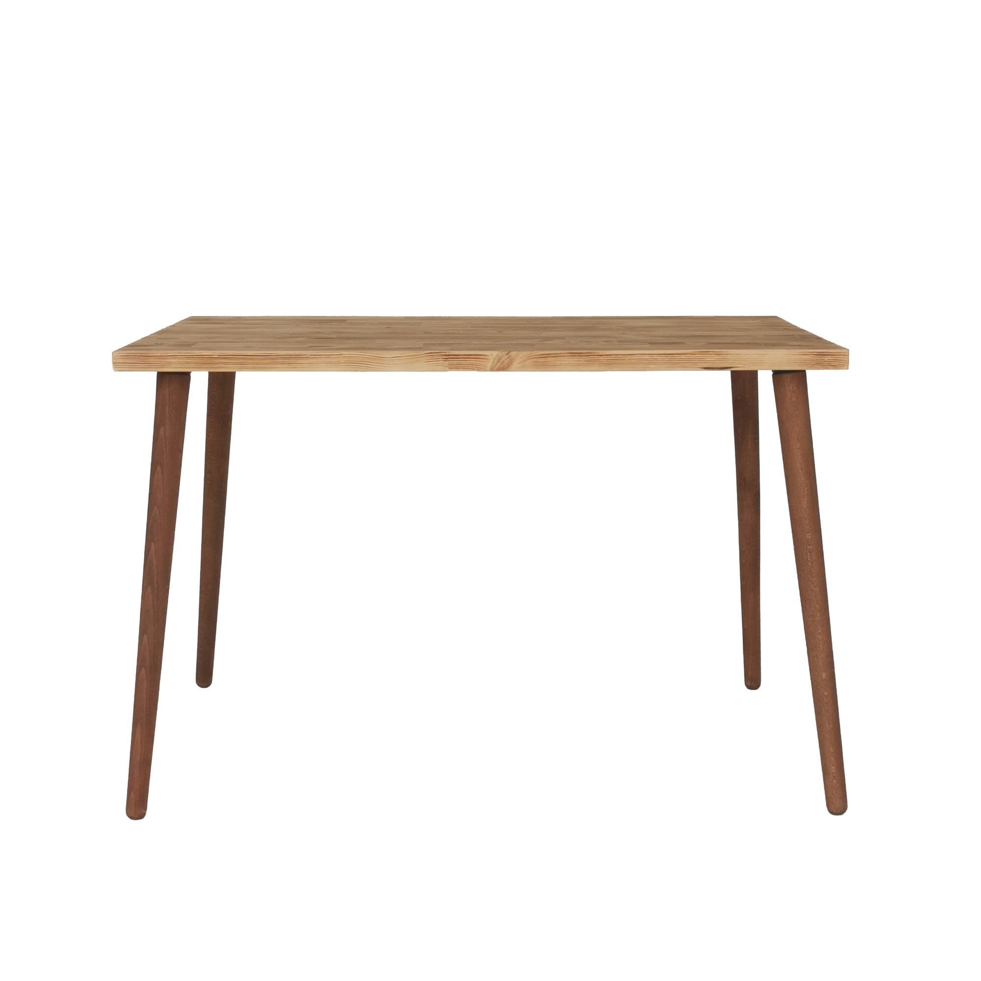 Secretária de Estudo/Escritório Moderna, 100% Madeira Maciça de Pinho, Cor Carvalho, 110 x 73 x 60 cm | Pés de Madeira de Faia Ecológica | Design Rústico Escandinavo, Montagem Necessária