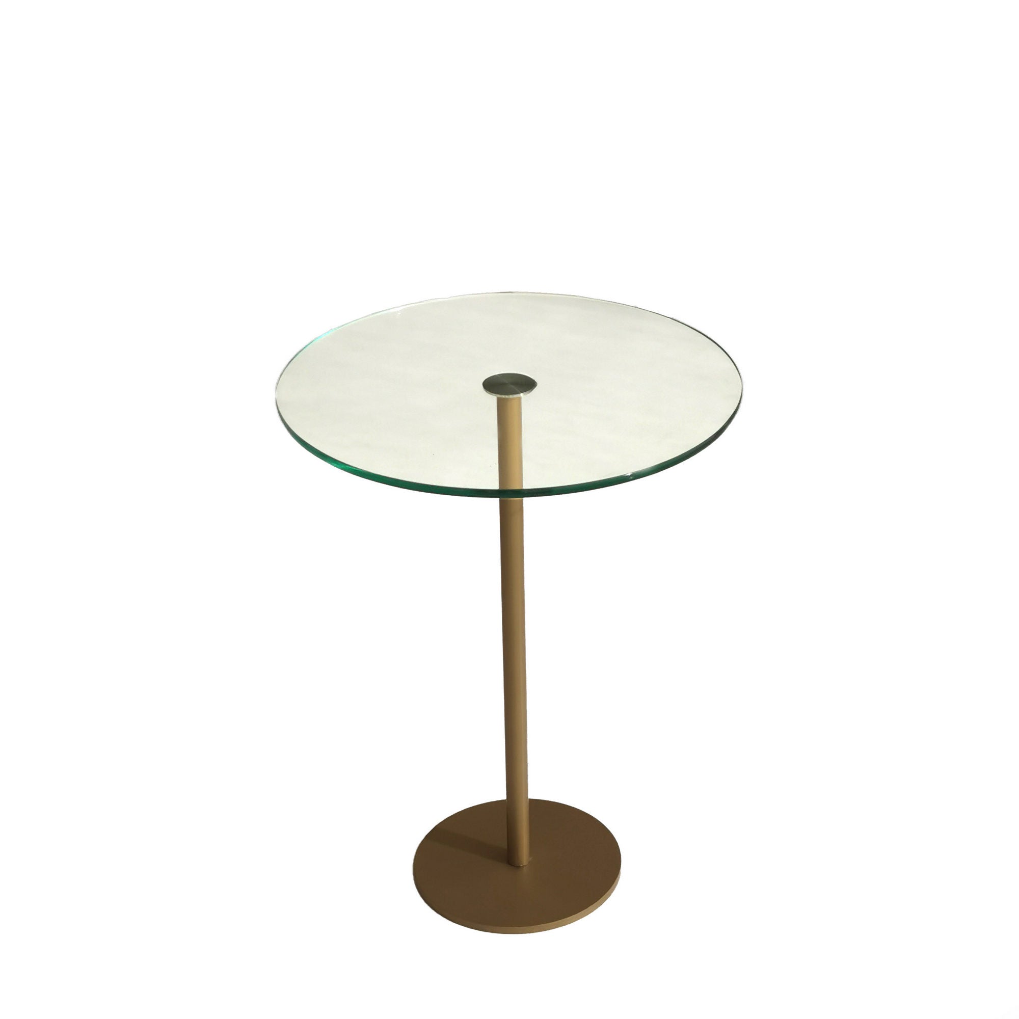Mesa de Centro Moderna e Glamourosa, Acabamento Dourado, 40 x 50 x 40 cm | Tampo 100% Vidro Temperado, Pés de Metal, Antimanchas | Elegante e Funcional para Qualquer Espaço