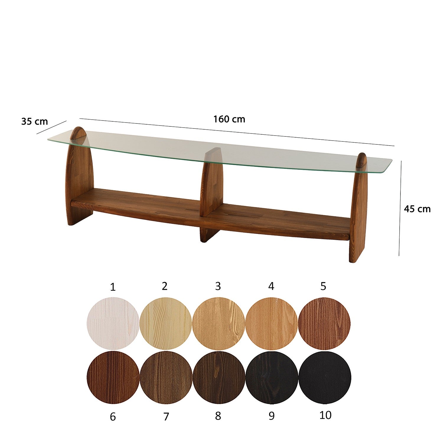 Móvel de TV-Surf-Castanha
Transparente