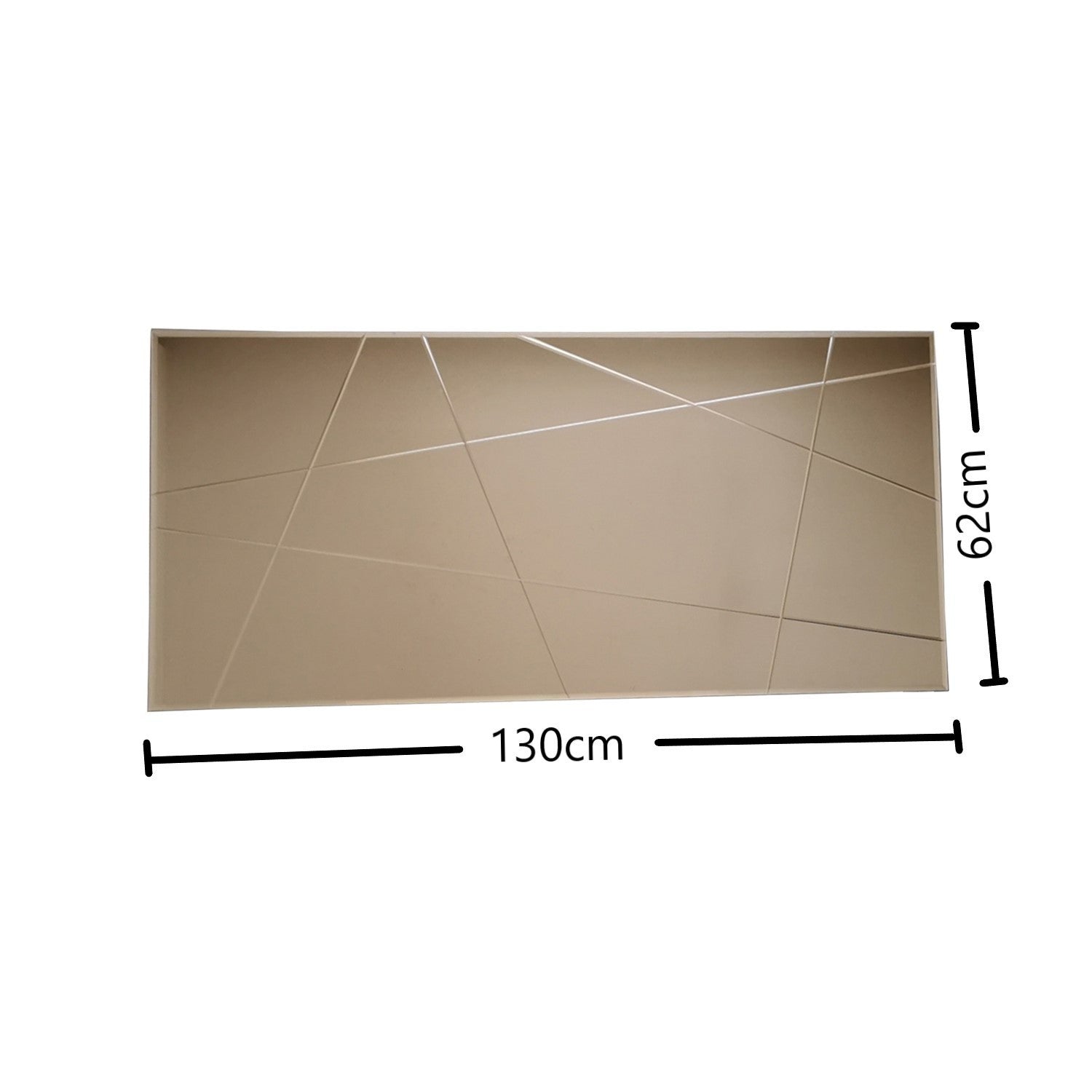 Espelho de parede elegante em bronze, 130 x 62 x 2,2 cm | 100% MDF, montado, ajustável horizontal e verticalmente | Perfeito para decoração moderna de hotéis e residências