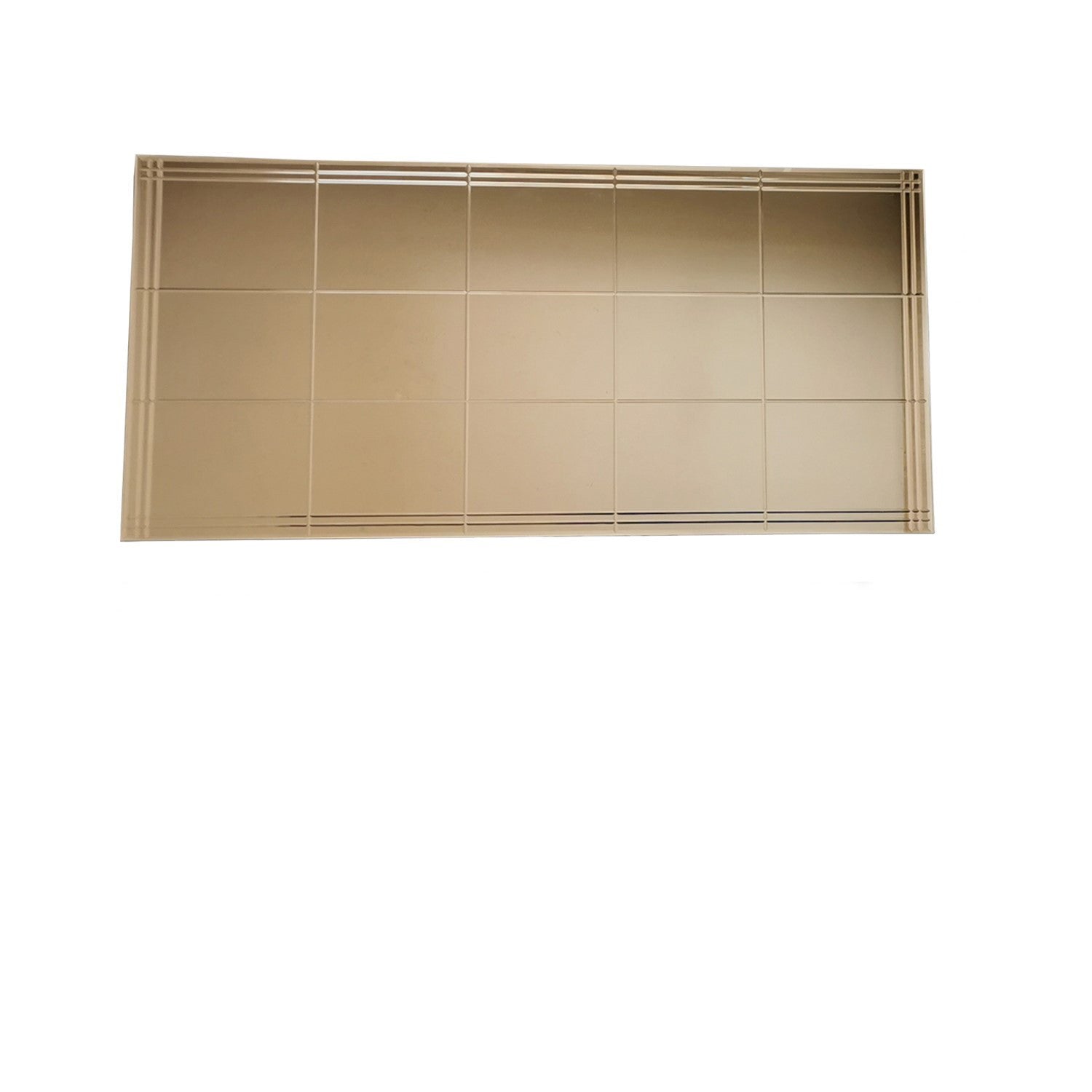 Espelho de parede elegante em bronze, 130 cm x 62 cm | 100% MDF, montado, ajustável horizontal e verticalmente | Perfeito para decoração moderna de hotéis e residências
