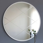 Espelho de parede prateado elegante, 60 x 60 cm | 100% MDF, montado | Perfeito para decoração moderna de hotéis e residências, design elegante em cores sólidas