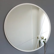 Espelho de parede prateado elegante, 60 x 60 cm | 100% MDF, montado | Perfeito para decoração moderna de hotéis e residências, design elegante em cores sólidas