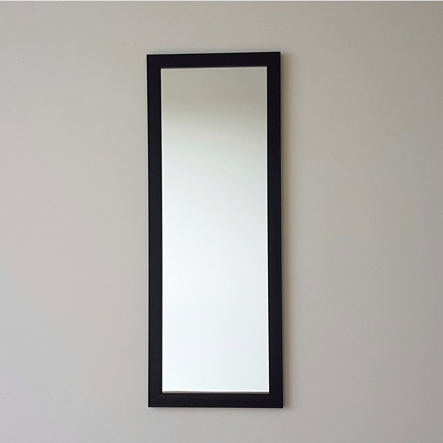 Espelho de parede preto elegante, 40 x 105 cm | Estrutura 100% laminada, ajustável horizontal e verticalmente | Perfeito para decoração moderna de hotéis e residências
