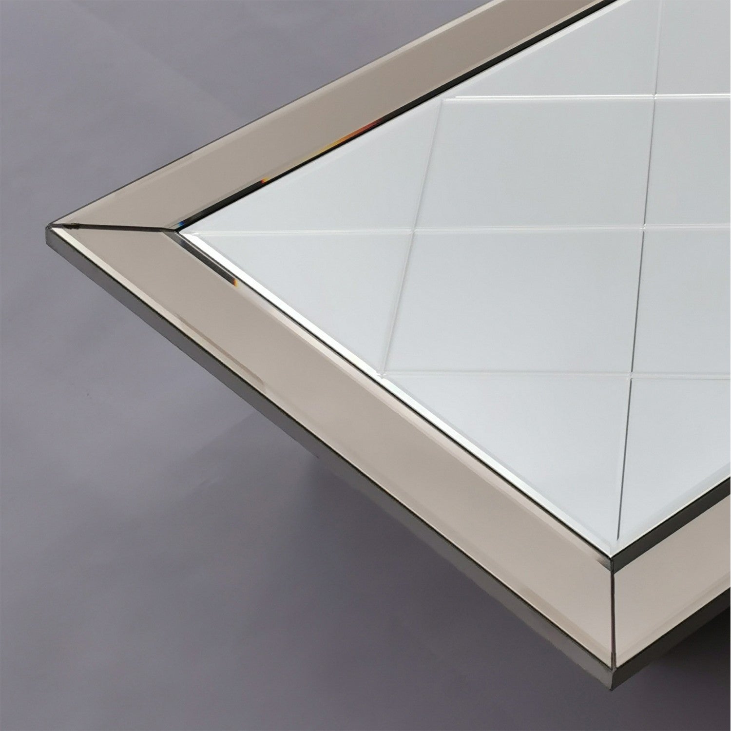 Espelho elegante de parede, 65 x 130 cm, cor bronze | 100% MDF, montado, perfeito para decoração de hotéis e moderna | Design elegante e funcional