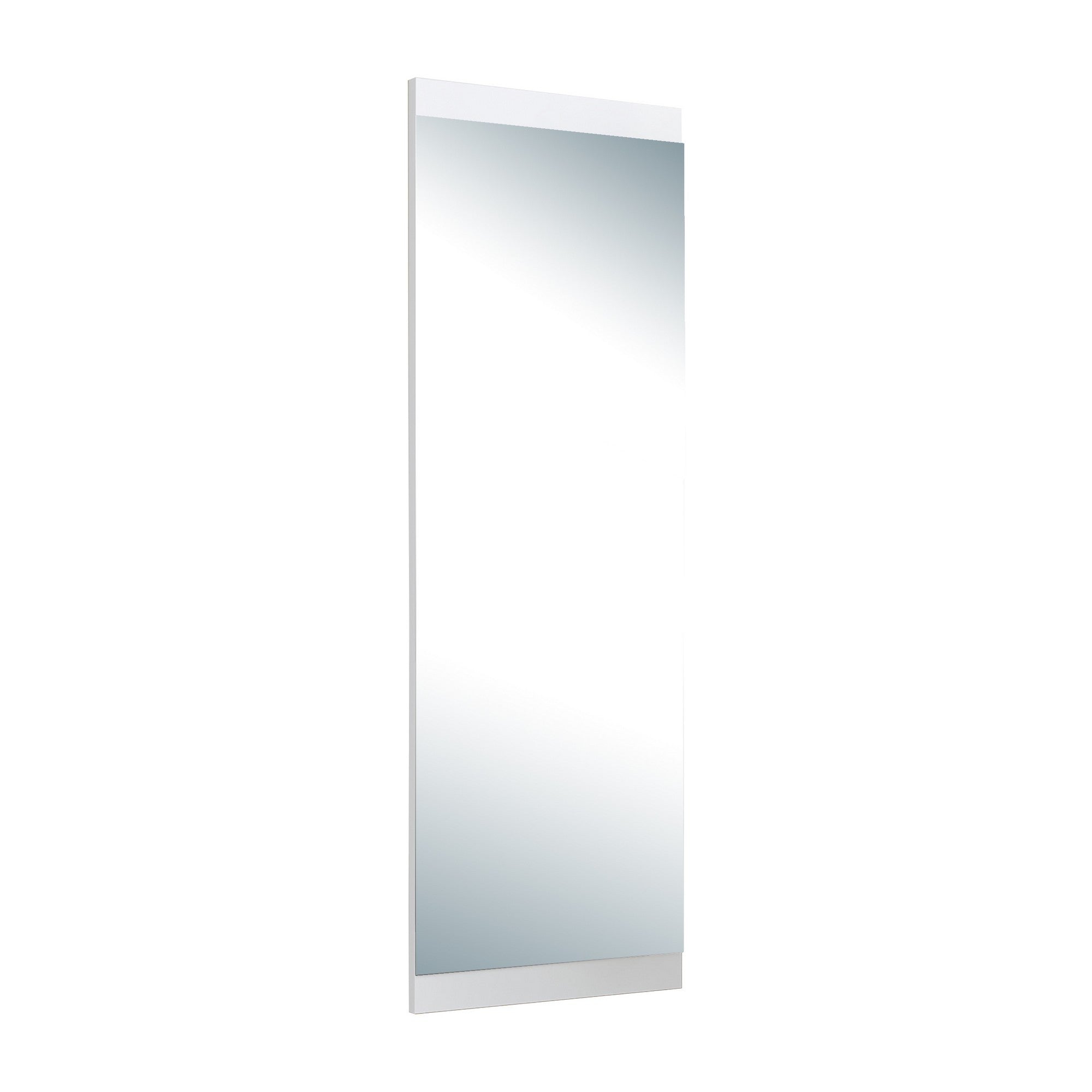 Espelho de parede branco moderno, 120 x 40 x 2,2 cm | 100% MDF, montado, ajustável horizontal e verticalmente | Perfeito para decoração escandinava e hoteleira