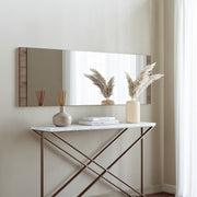 Espelho de parede moderno em nogueira, 120 x 40 x 2,2 cm | 100% MDF, montado, ajustável horizontal e verticalmente | Perfeito para decoração escandinava e hoteleira