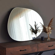 Espelho de parede preto moderno, 55 x 75 x 2,2 cm | 100% MDF, montado | Design escandinavo elegante para decoração de casa e hotel