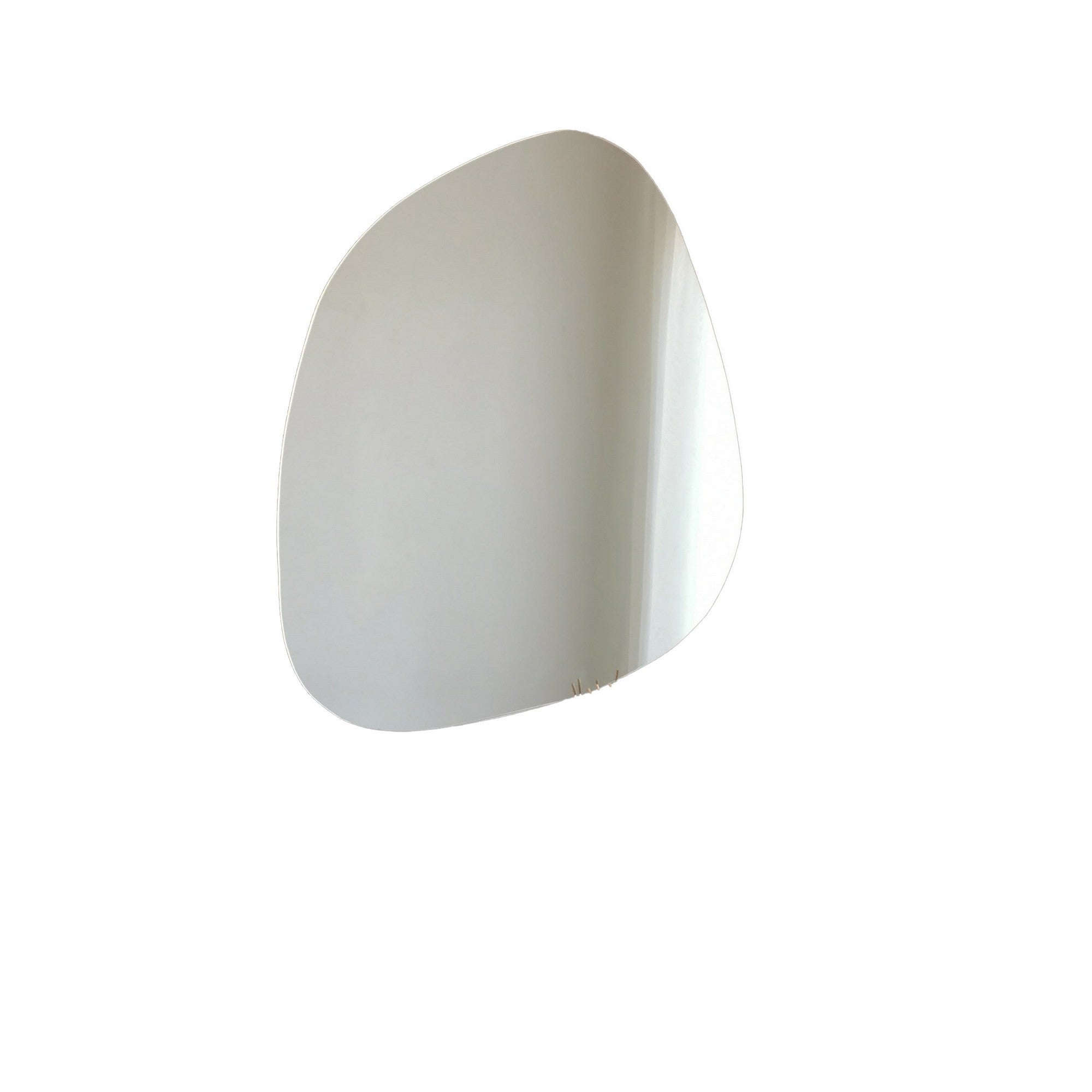 Espelho de parede moderno, 75 x 58 x 2,2 cm, MDF branco | Montado, design escandinavo | Perfeito para hotéis e espaços contemporâneos