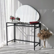 Espelho de parede moderno, 90 x 60 cm, MDF branco | Design escandinavo elegante e montado | Perfeito para hotéis e espaços contemporâneos