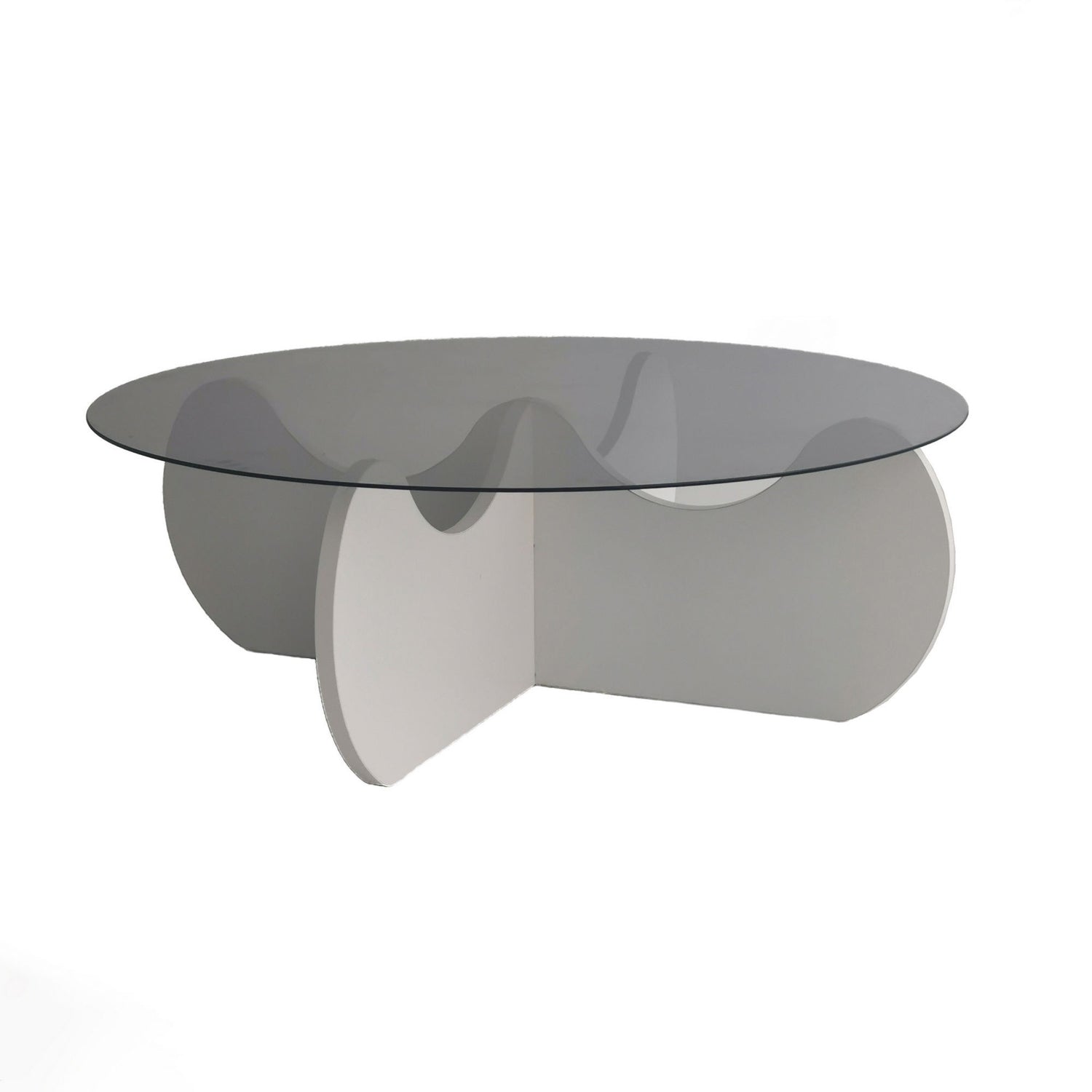 Mesa de Centro Branca Moderna, 90 x 90 x 30 cm | Tampo 100% Vidro Temperado, Estrutura 100% Melamina, 18 mm de Espessura | Design Elegante e Funcional para Qualquer Espaço