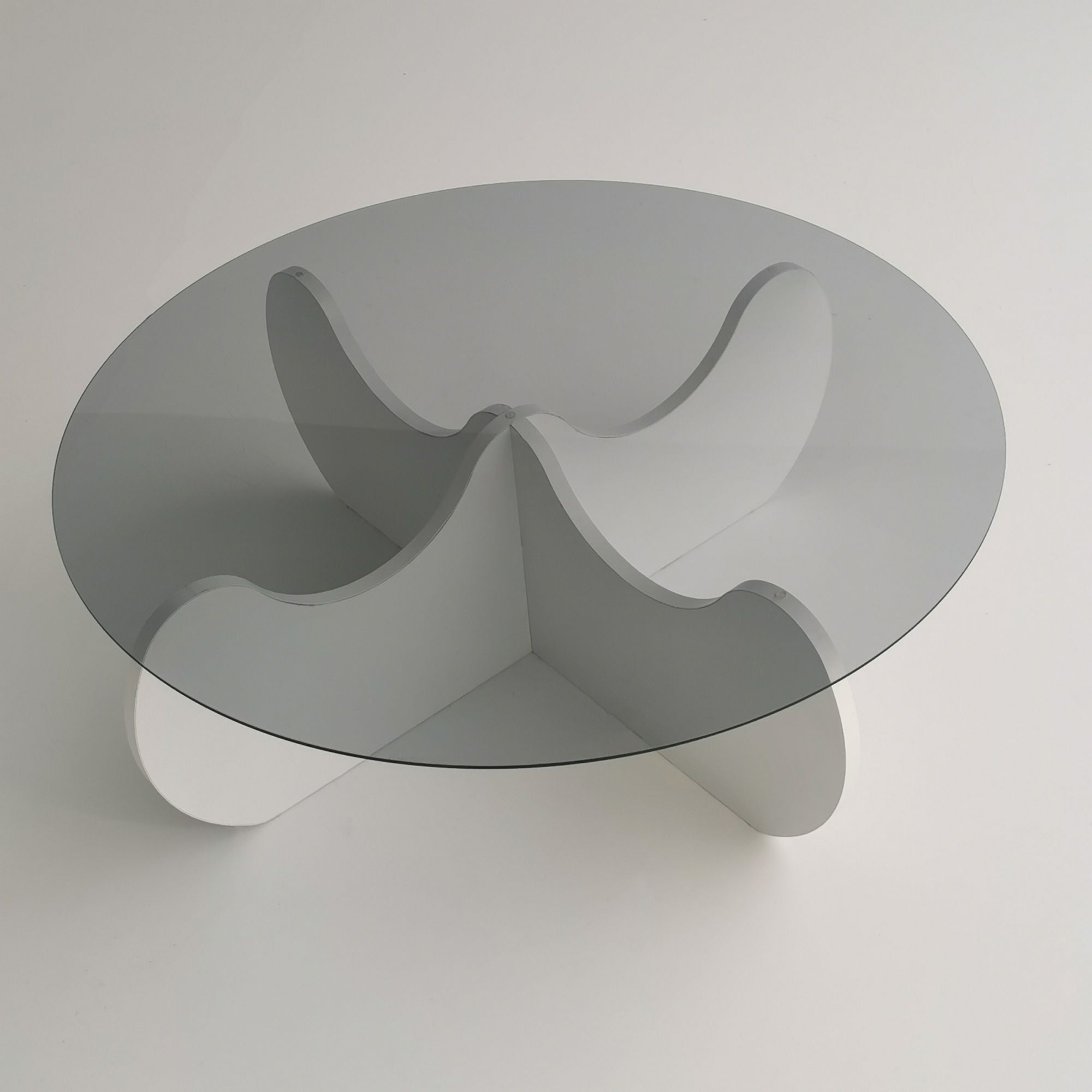 Mesa de Centro Branca Moderna, 90 x 90 x 30 cm | Tampo 100% Vidro Temperado, Estrutura 100% Melamina, 18 mm de Espessura | Design Elegante e Funcional para Qualquer Espaço