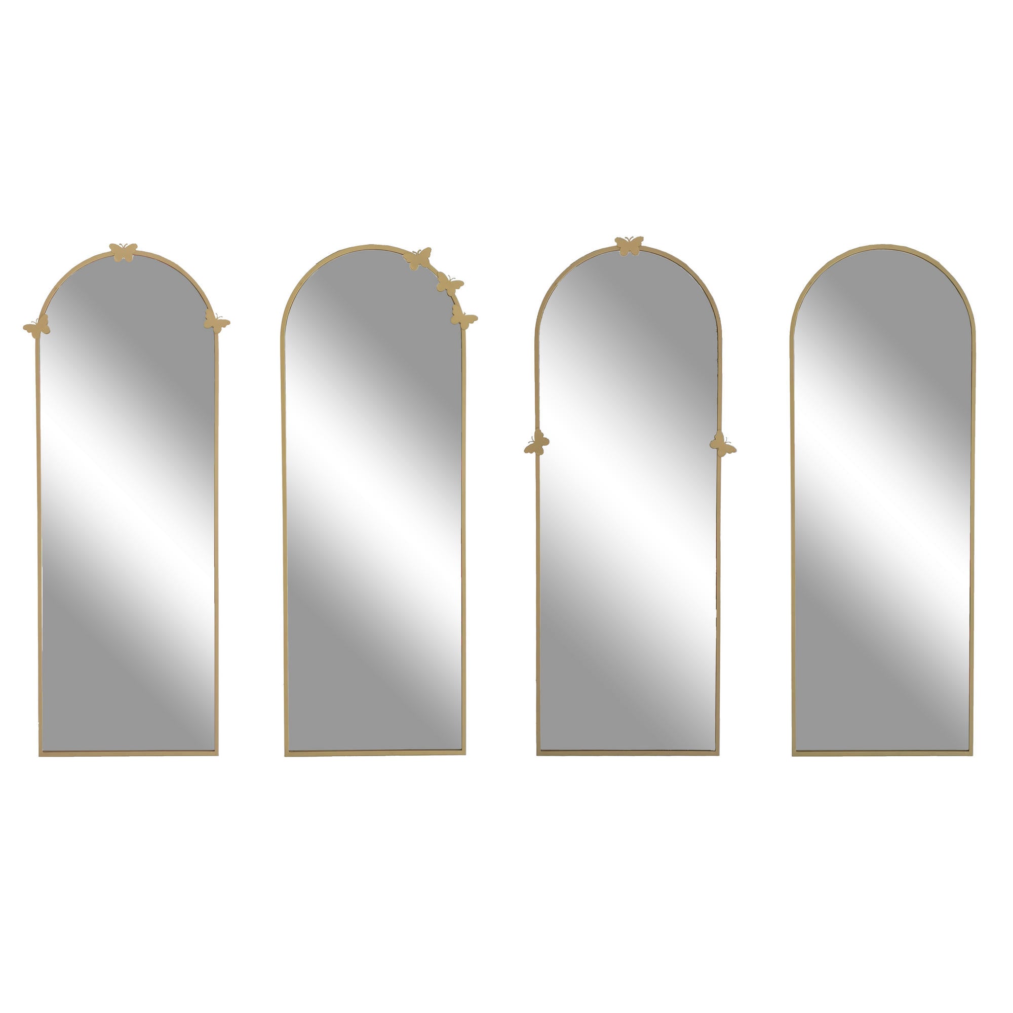 Espelho Cheval Elegante, Dourado Fosco, 65 x 180 x 1,5 cm | Estrutura 100% Metal, Resistente à Umidade, Montável na Parede, Ajustável | Design Moderno e Glamouroso para Qualquer Espaço