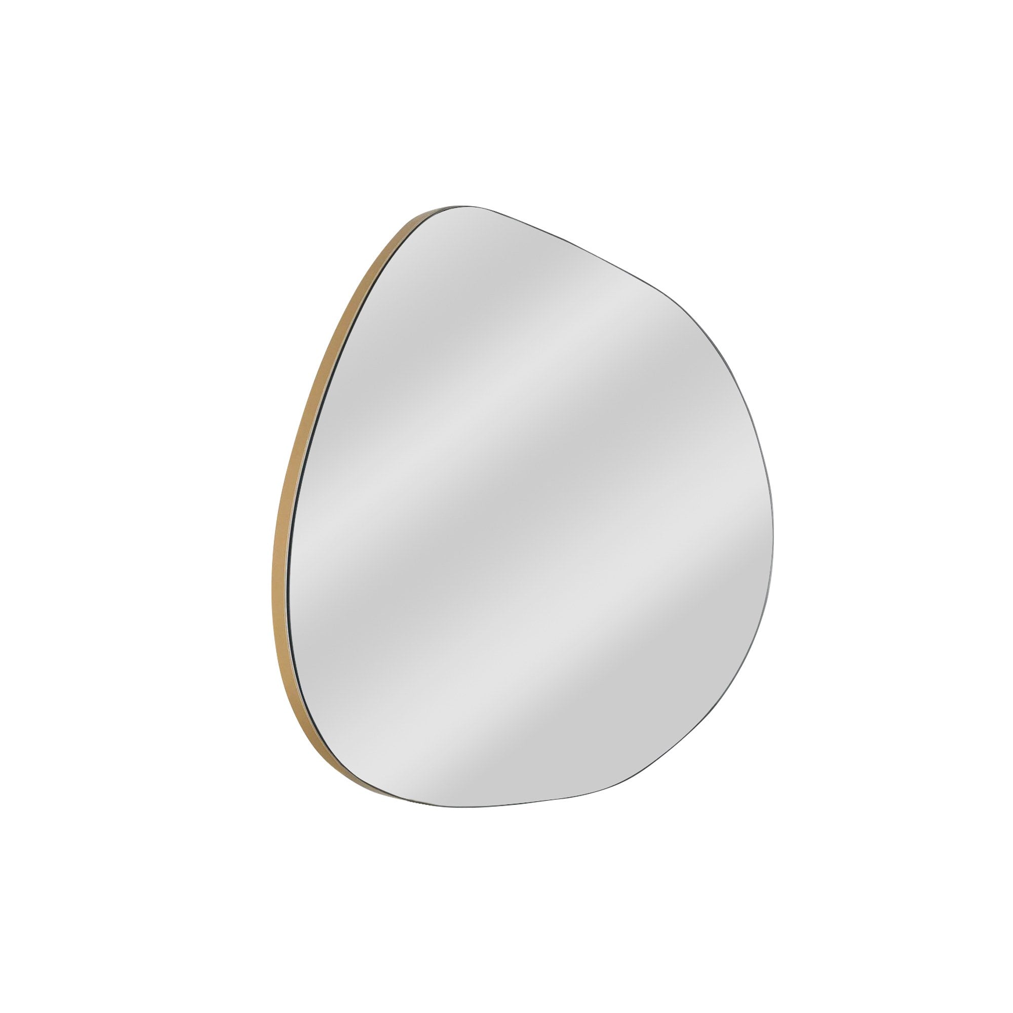 Espelho de parede dourado elegante, 75 x 55 cm | Painel de partículas 100% revestido em melamina, 18 mm de espessura | Ajustável e versátil para decoração escandinava moderna