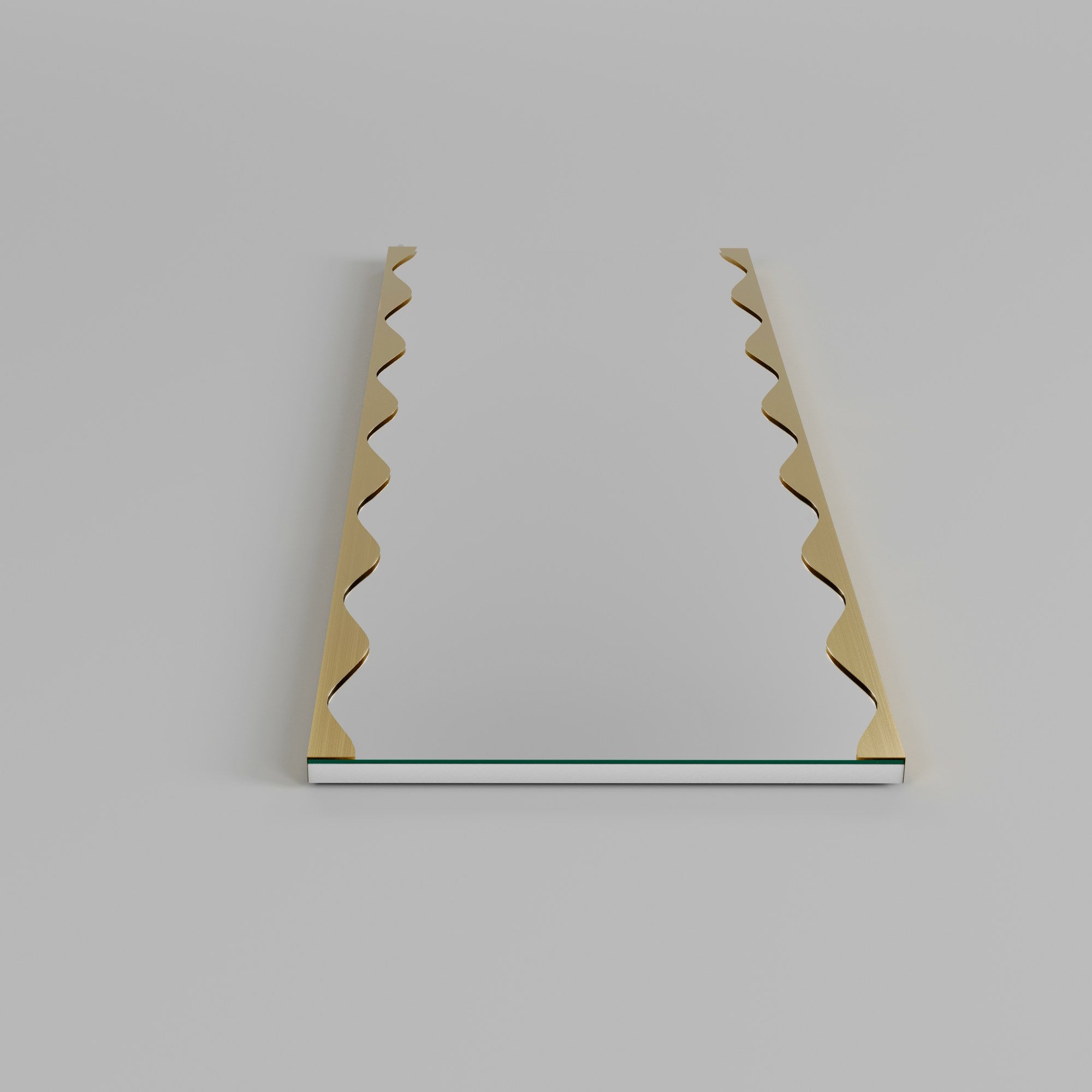 Espelho de parede dourado elegante, 50 x 140 cm | Construção 100% metálica, elegante e durável | Perfeito para decoração de casa e interiores modernos