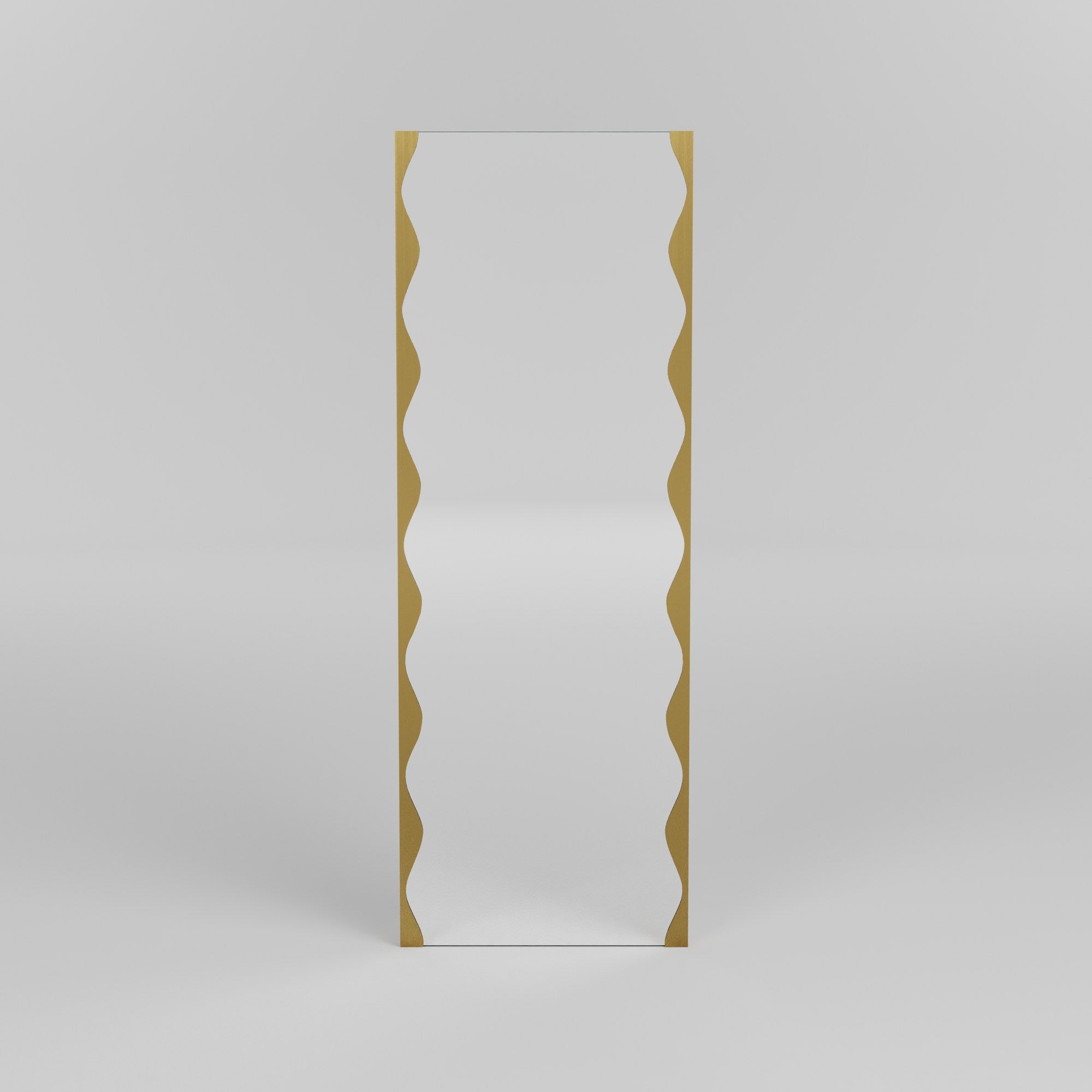 Espelho de parede dourado elegante, 50 x 140 cm | Construção 100% metálica, elegante e durável | Perfeito para decoração de casa e interiores modernos