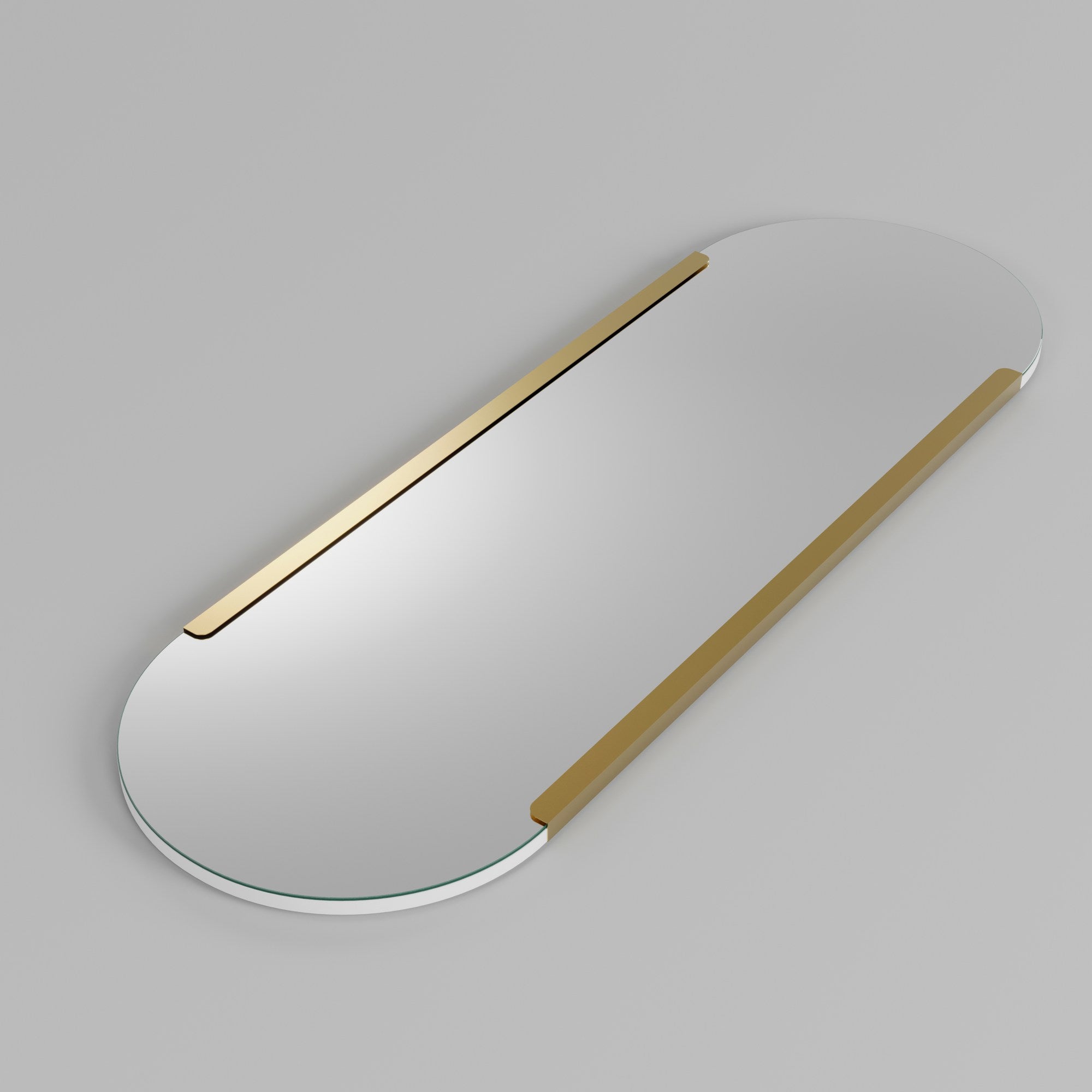 Espelho de parede dourado elegante, 50 x 150 cm | Construção 100% metálica | Decoração elegante para casa, perfeito para sala de estar e hall de entrada | Design durável e elegante