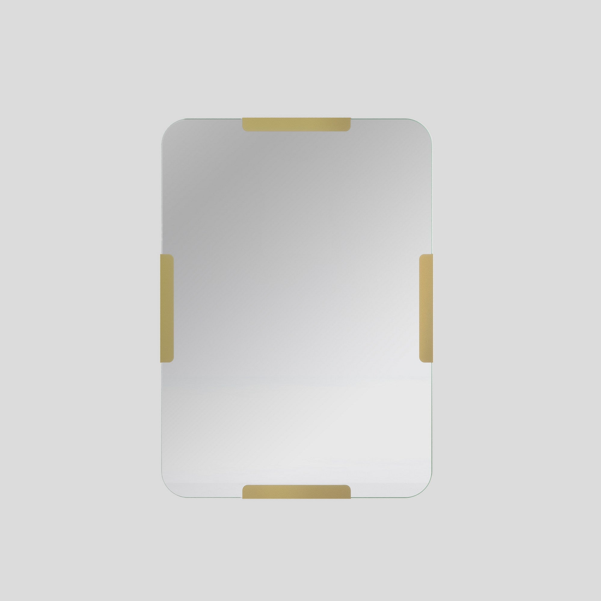 Espelho de parede dourado elegante, 50 x 70 cm | Construção 100% metálica | Decoração elegante para sala de estar, quarto e hall de entrada | Design durável e elegante