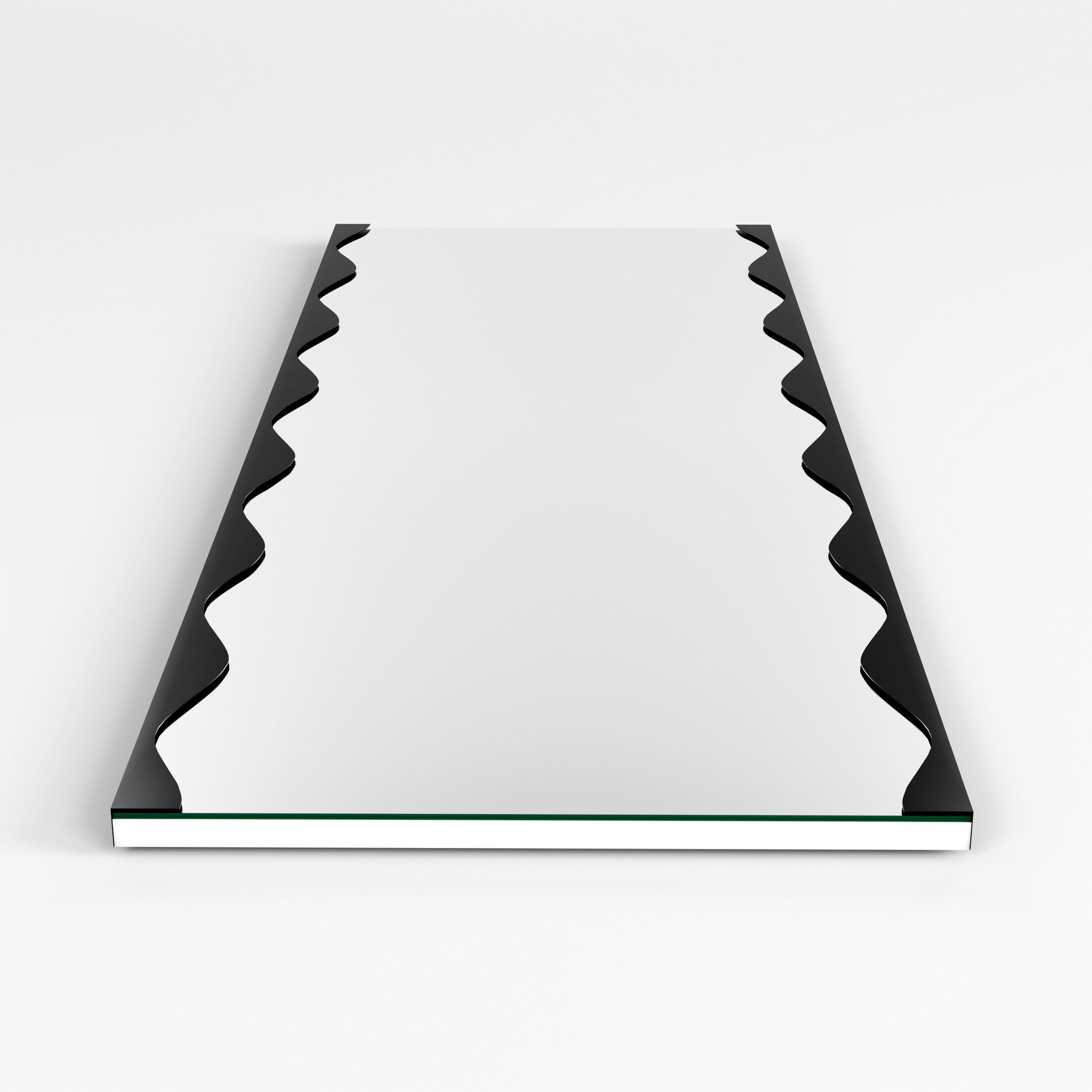 Espelho de parede elegante em metal preto, 50 x 140 cm | 100% metal durável, design fácil de montar na parede | Perfeito para decoração moderna de casa e entradas