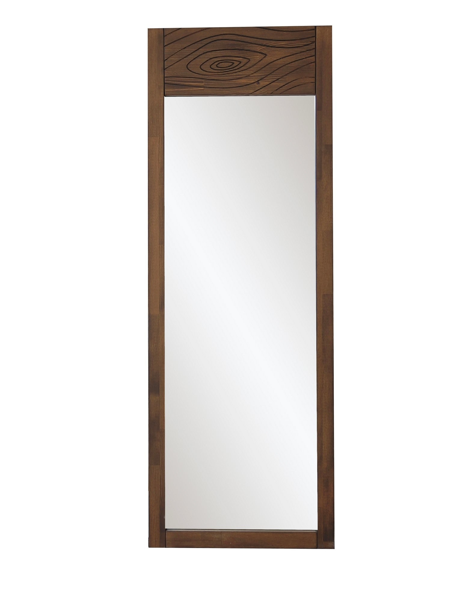 Espelho Cheval Elegante, 55 cm x 155 cm, Cor Nogueira | 100% Madeira Maciça de Pinho, Espelho Ecológico Flotal-E | Perfeito para Quartos e Vestiários