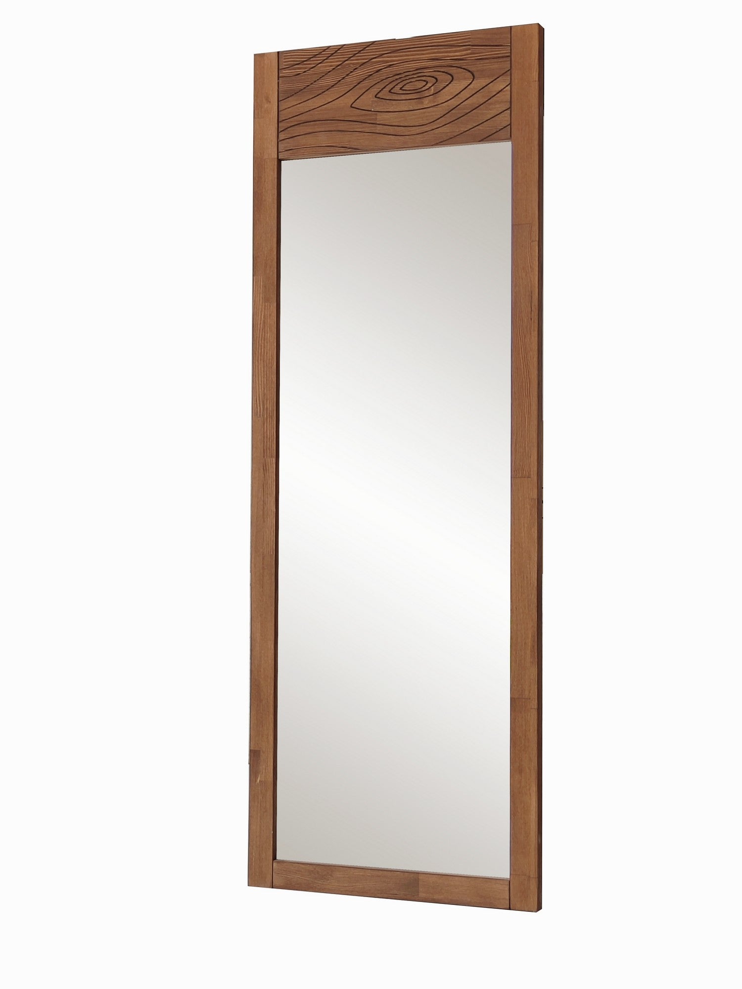 Espelho Cheval Elegante, 100% madeira de pinho, cor castanha, 55 x 155 x 2 cm | Espelho Flotal-E Ecológico | Perfeito para Quartos e Vestiários