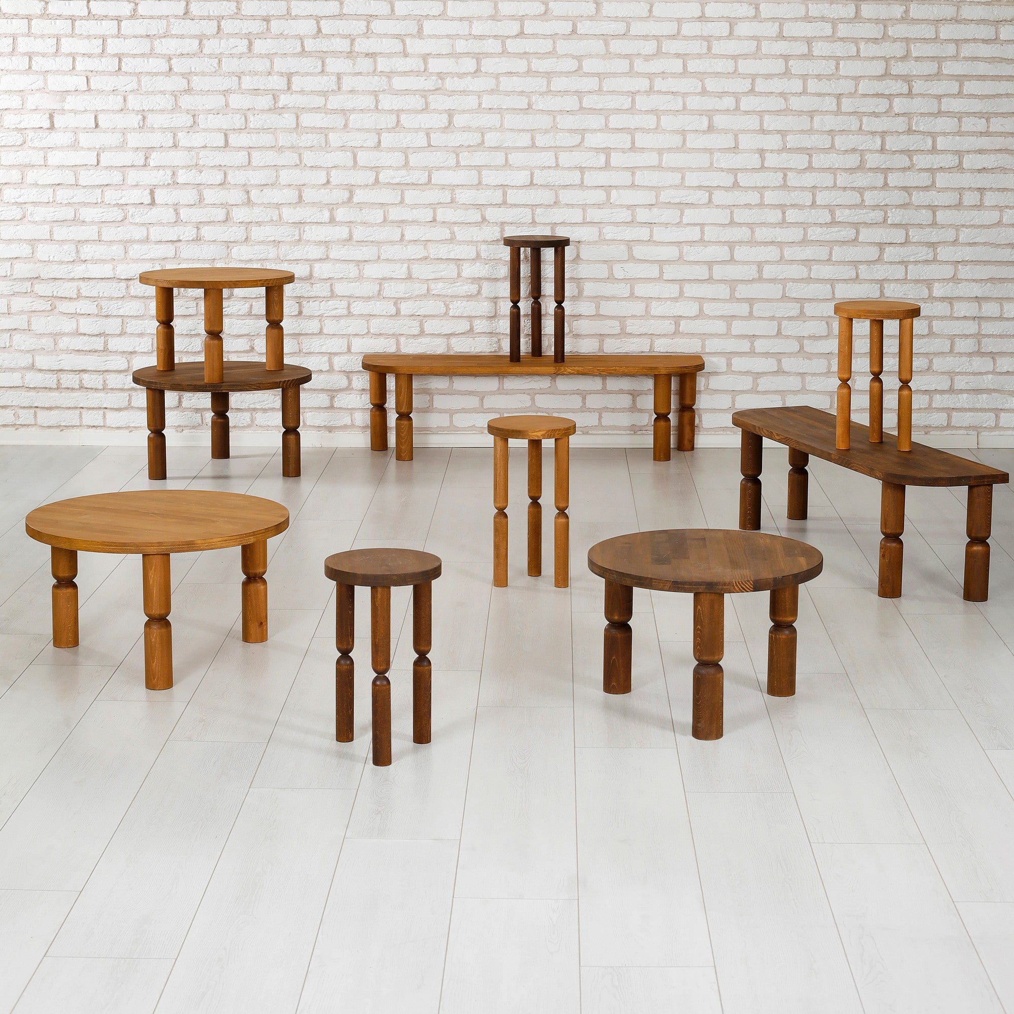 Mesa de Centro Elegante, 60 cm x 60 cm x 40 cm, 100% madeira de faia, cor castanha, resistente a raios UV e acabamento ultra fosco à base de água | Desmontada para fácil montagem