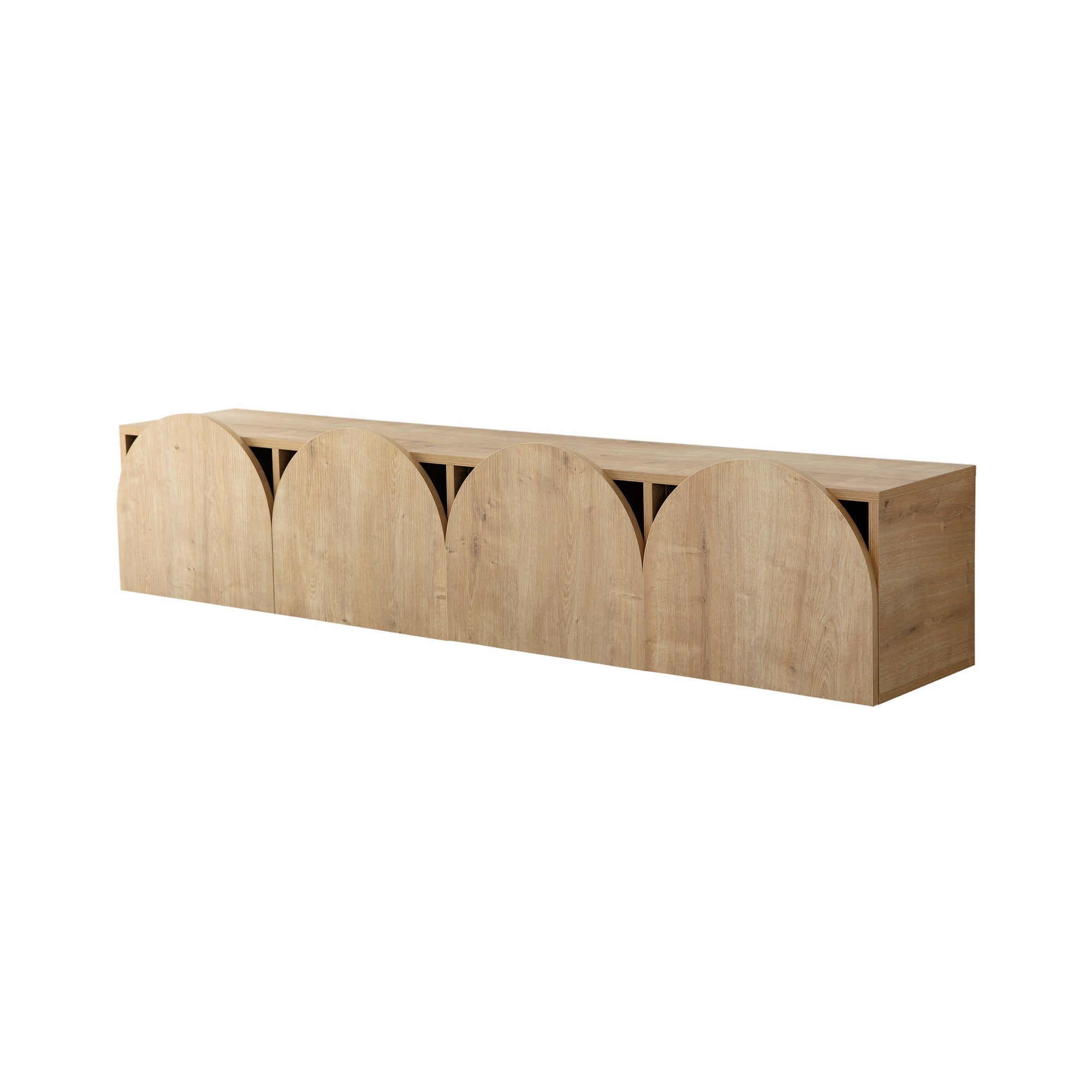 Suporte de TV elegante em carvalho, 180 cm de largura, 35 cm de altura, 35 cm de profundidade | Aglomerado 100% revestido em melamina, 18 mm de espessura | Design moderno, fácil montagem, durável