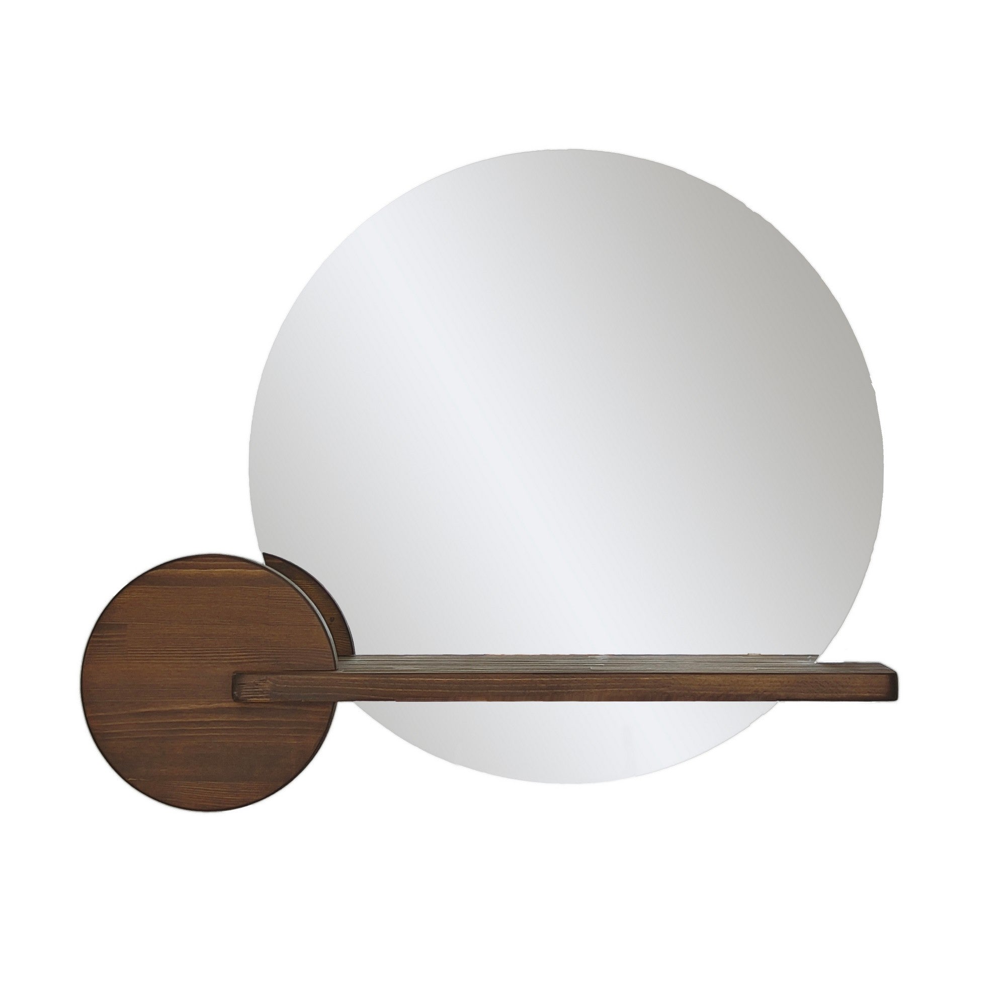 Espelho Flotal-E ecológico elegante em nogueira, 83 cm x 70 cm | 100% madeira de pinho | Perfeito para decoração moderna e interiores elegantes