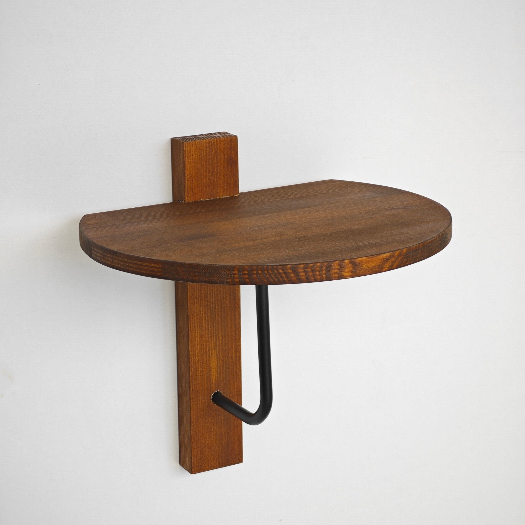 Prateleira de parede estilosa, 35 x 35 cm, 100% madeira de pinho e estrutura de metal, castanho e preto | Perfeita para decoração e organização da casa | Design durável e elegante