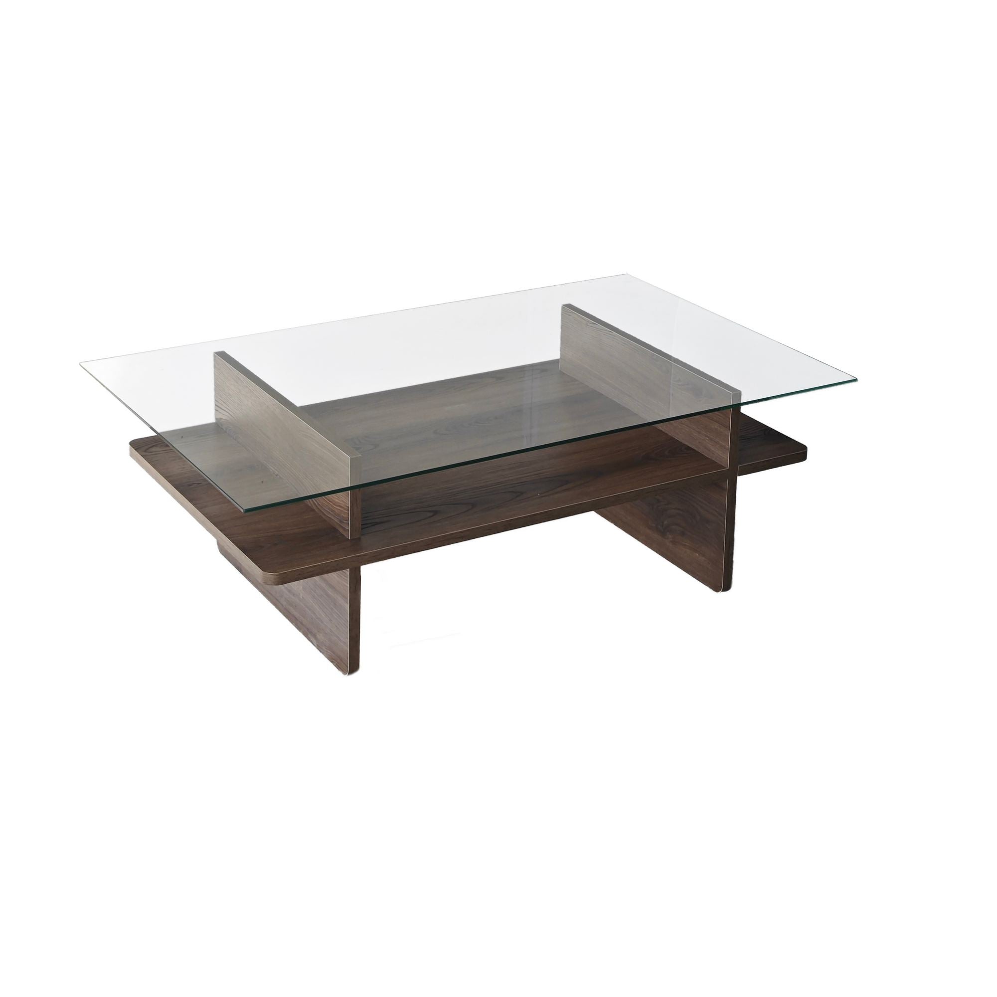 Mesa de Centro-Saga Rectangle-Nogueira
Transparente
