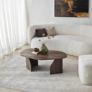 Mesa de Centro Elegante em Nogueira, 100 cm x 60 cm x 35 cm | Painel de Partículas 100% Revestido em Melamina, 18 mm de Espessura | Design Durável e Elegante para Espaços Modernos