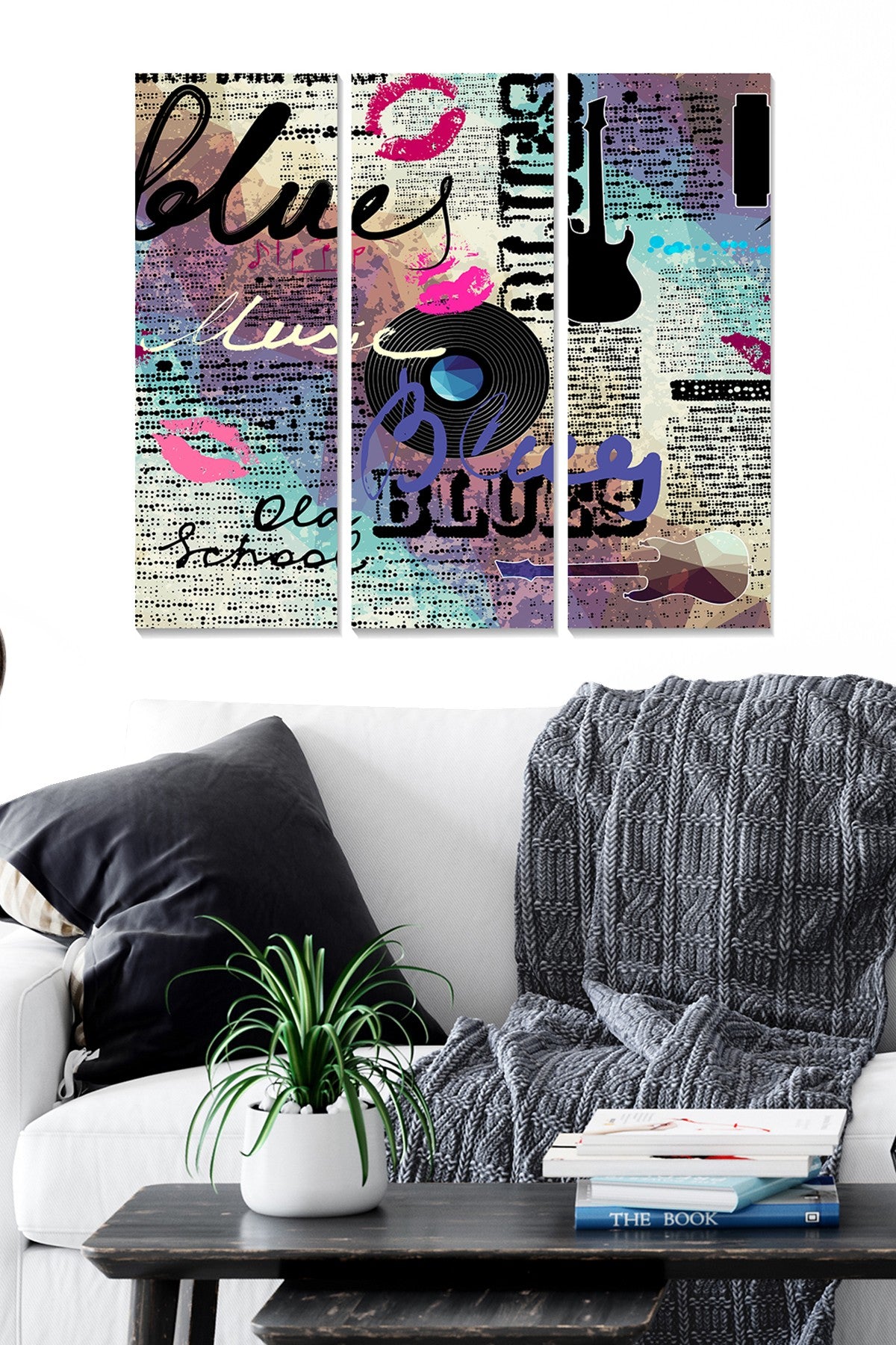 Quadro Decorativo em MDF Multicolor (3 Peças) 70x50 cm | 3 mm – MDF100196442