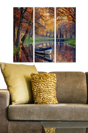 Conjunto de Quadros Decorativos em MDF (3 Peças) Multicolor – 20x50 cm cada, total 70x50 cm (MDF 3 mm)