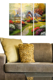 Quadro Decorativo em MDF Multicolor – Conjunto de 3 Peças, 70x50 cm (3x20x50 cm), Espessura 3 mm