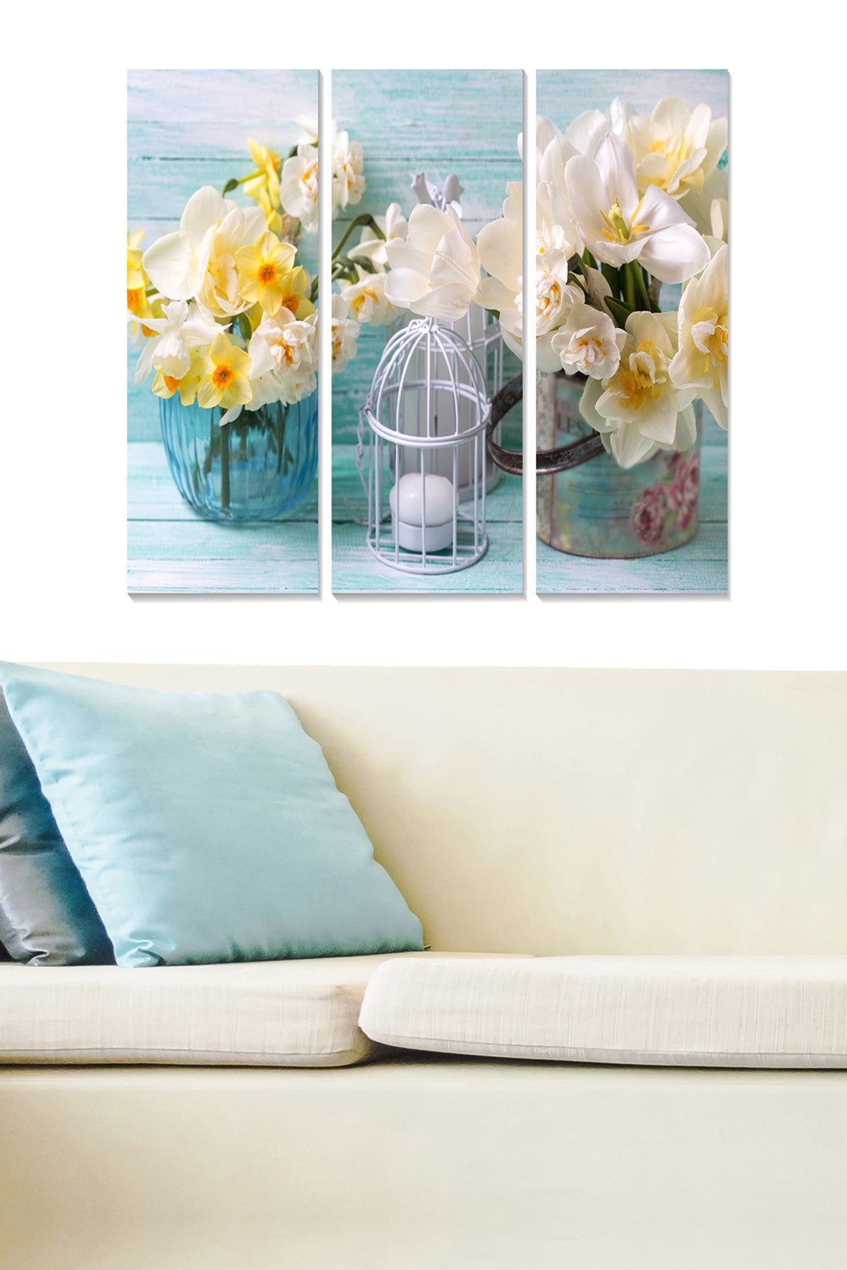 Quadro Decorativo em MDF Multicolor – Conjunto de 3 Peças, 70x50 cm (3x 20x50), Espessura 3 mm