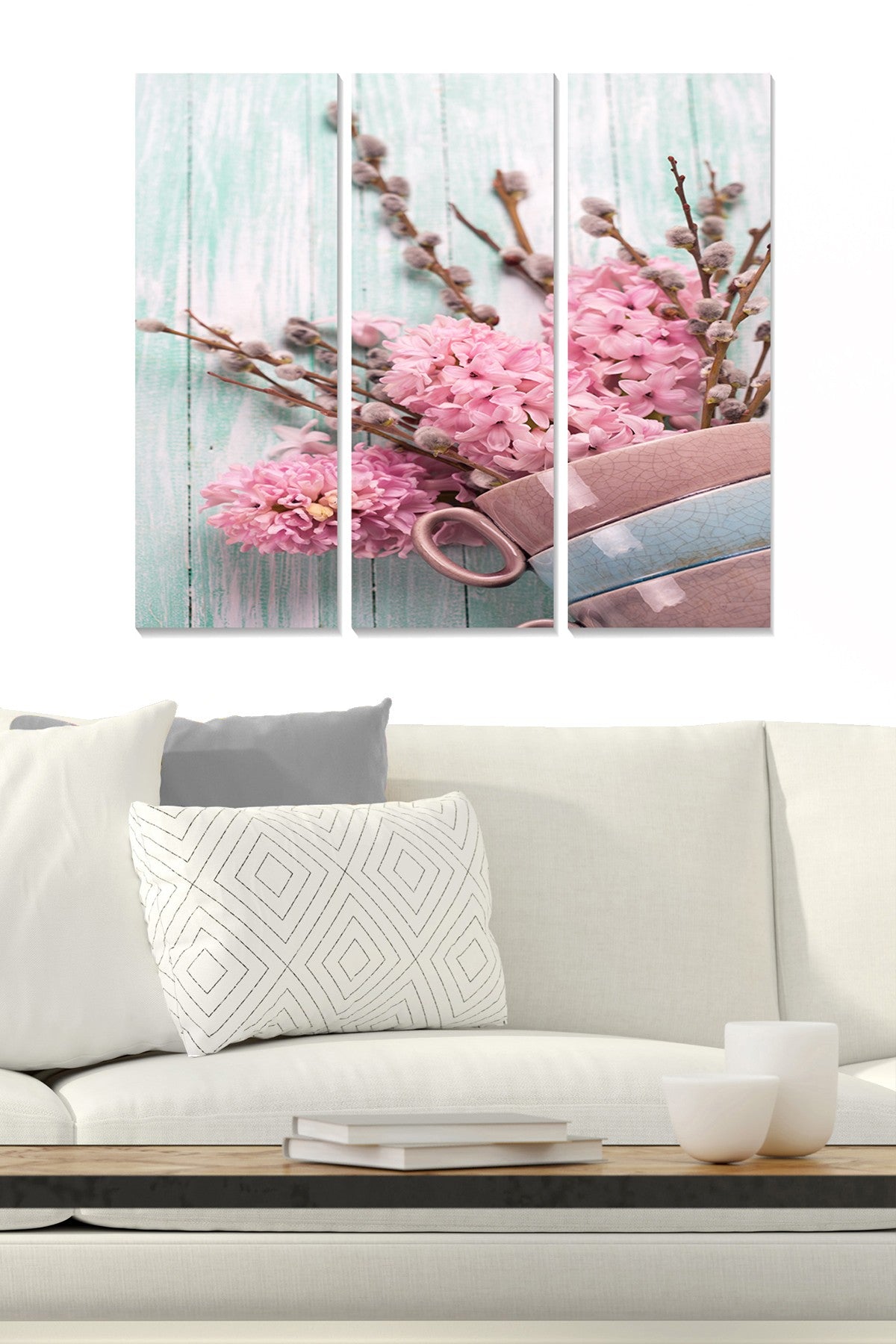 Quadro Decorativo em MDF Multicolor – Conjunto de 3 Peças, 70 x 50 cm (cada 20 x 50 cm), MDF 3 mm