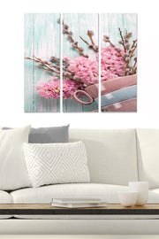 Quadro Decorativo em MDF Multicolor – Conjunto de 3 Peças, 70 x 50 cm (cada 20 x 50 cm), MDF 3 mm