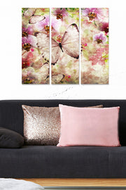 Conjunto de Quadros Decorativos em MDF Multicolor (3 Peças) – 70x50 cm no total, espessura 3 mm