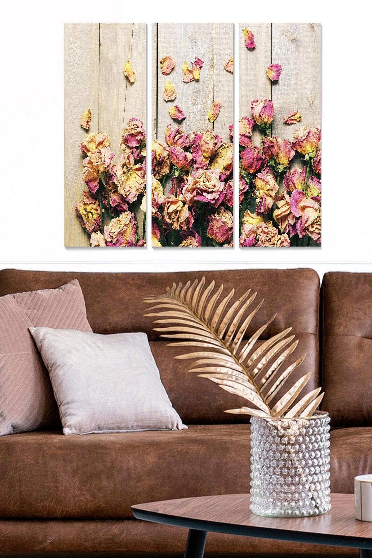 Tríptico Decorativo em MDF Multicolor – 70 x 50 cm (3 Peças)