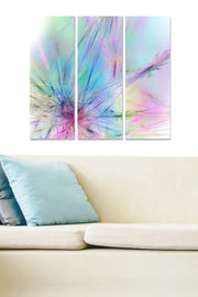 Quadro Decorativo em MDF Multicolor (3 Peças) — 20x50 cm cada, Total 70x50 cm — MDF 100% 3 mm