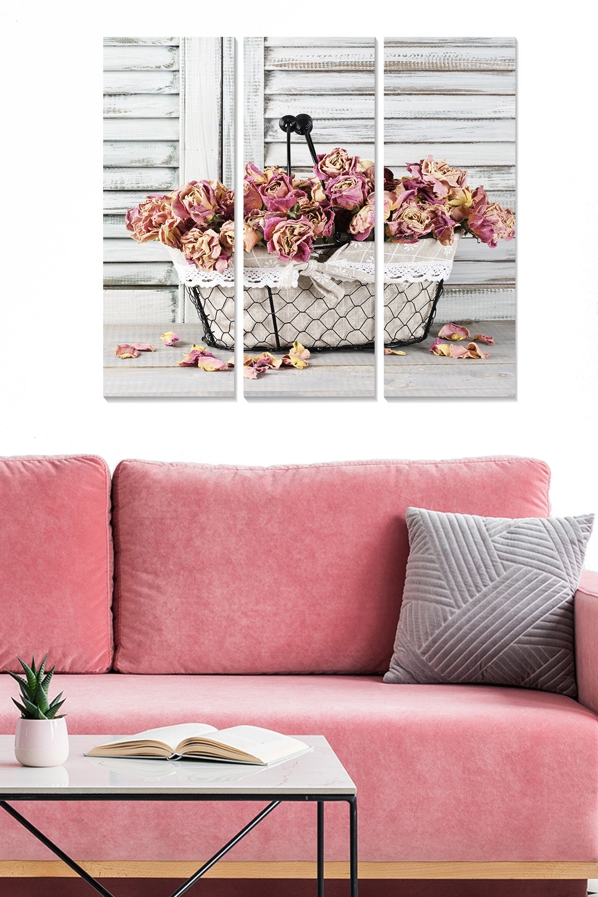 Tríptico Decorativo em MDF Multicolor – 3 Peças (20 x 50 cm cada), Tamanho Total 70 x 50 cm, Espessura 3 mm