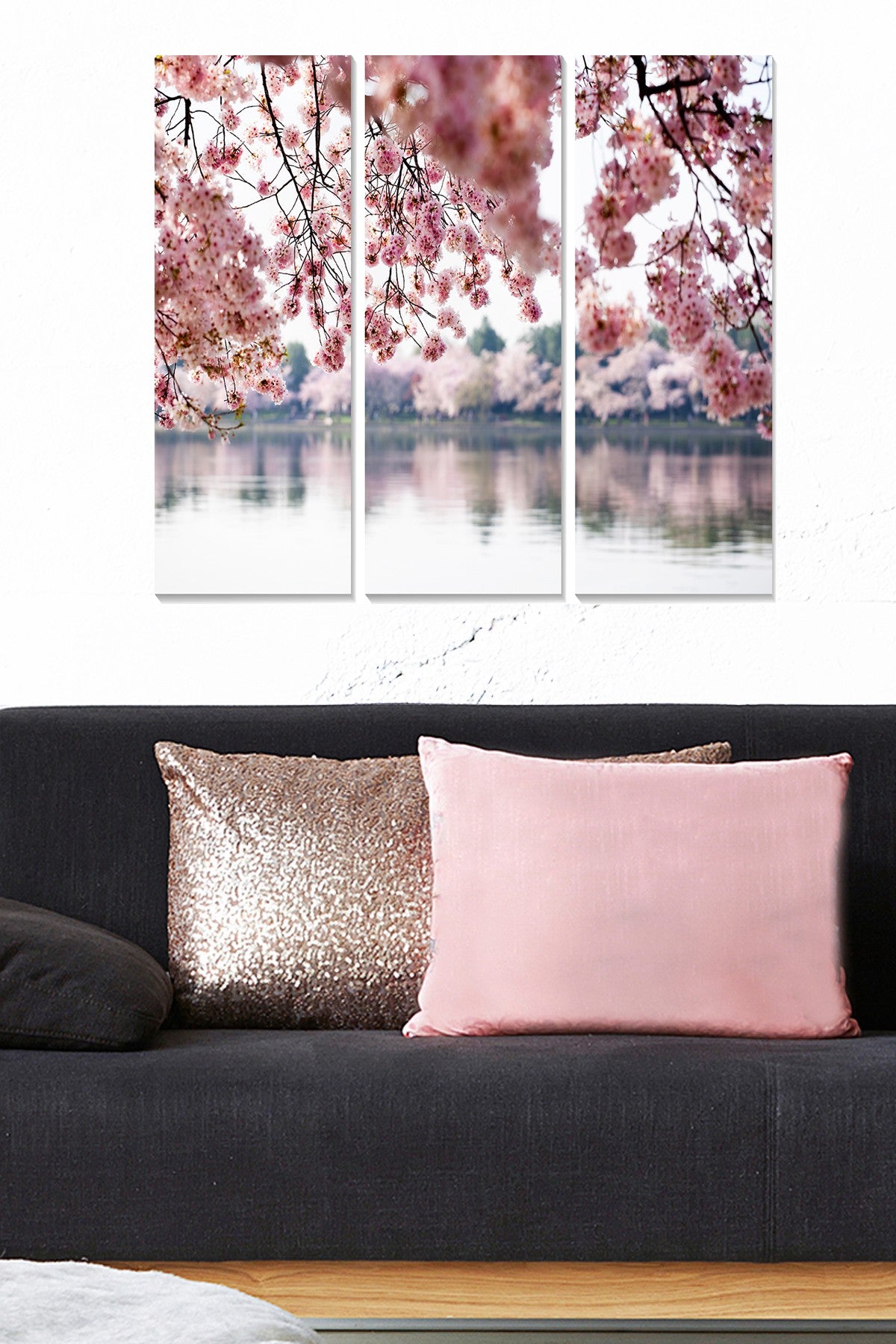 Conjunto de Quadros Decorativos em MDF Multicolor (3 peças) - 20x50 cm cada, total 70x50 cm, espessura 3 mm