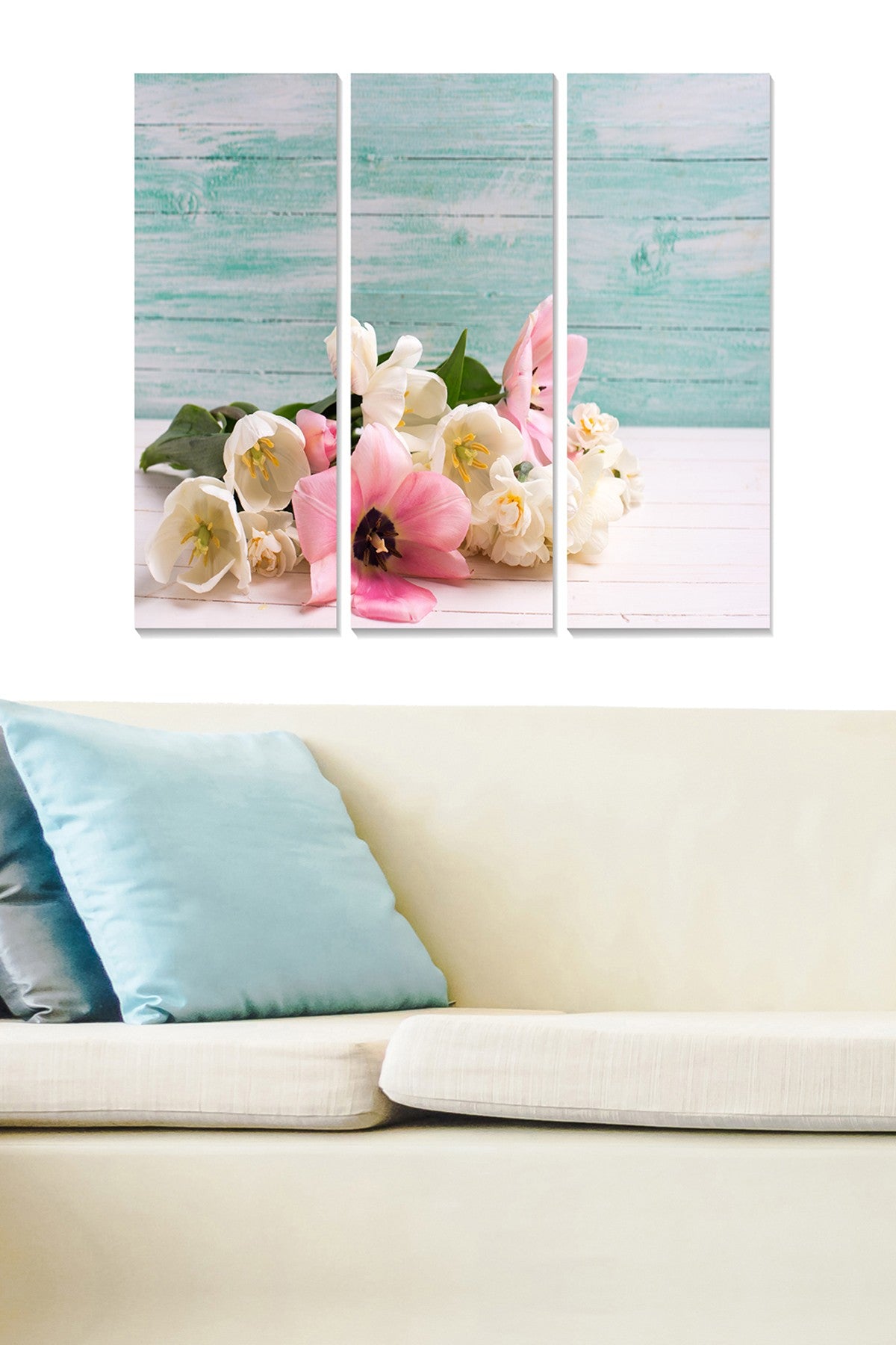 Tríptico Decorativo em MDF Multicolor – 3 Peças (20x50 cm cada, 3 mm) – Tamanho Total 70x50 cm