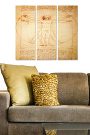 Quadro Decorativo 100% MDF Multicolor – Conjunto de 3 Peças (20x50 cm cada, 70x50 cm total, 3 mm)