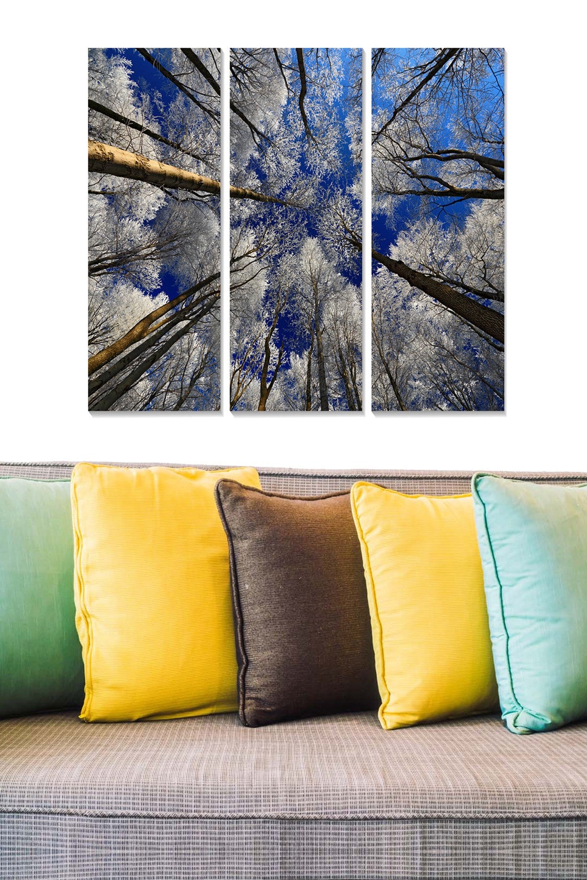 Conjunto de Quadros Decorativos em MDF Multicolor – 3 Peças (20x50 cm cada), Tamanho Total 70x50 cm, MDF 3 mm