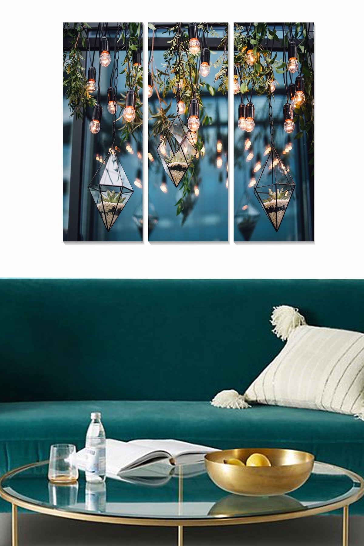 Tríptico Decorativo em MDF Multicolor (3 Peças) – 70x50 cm, Espessura 3 mm